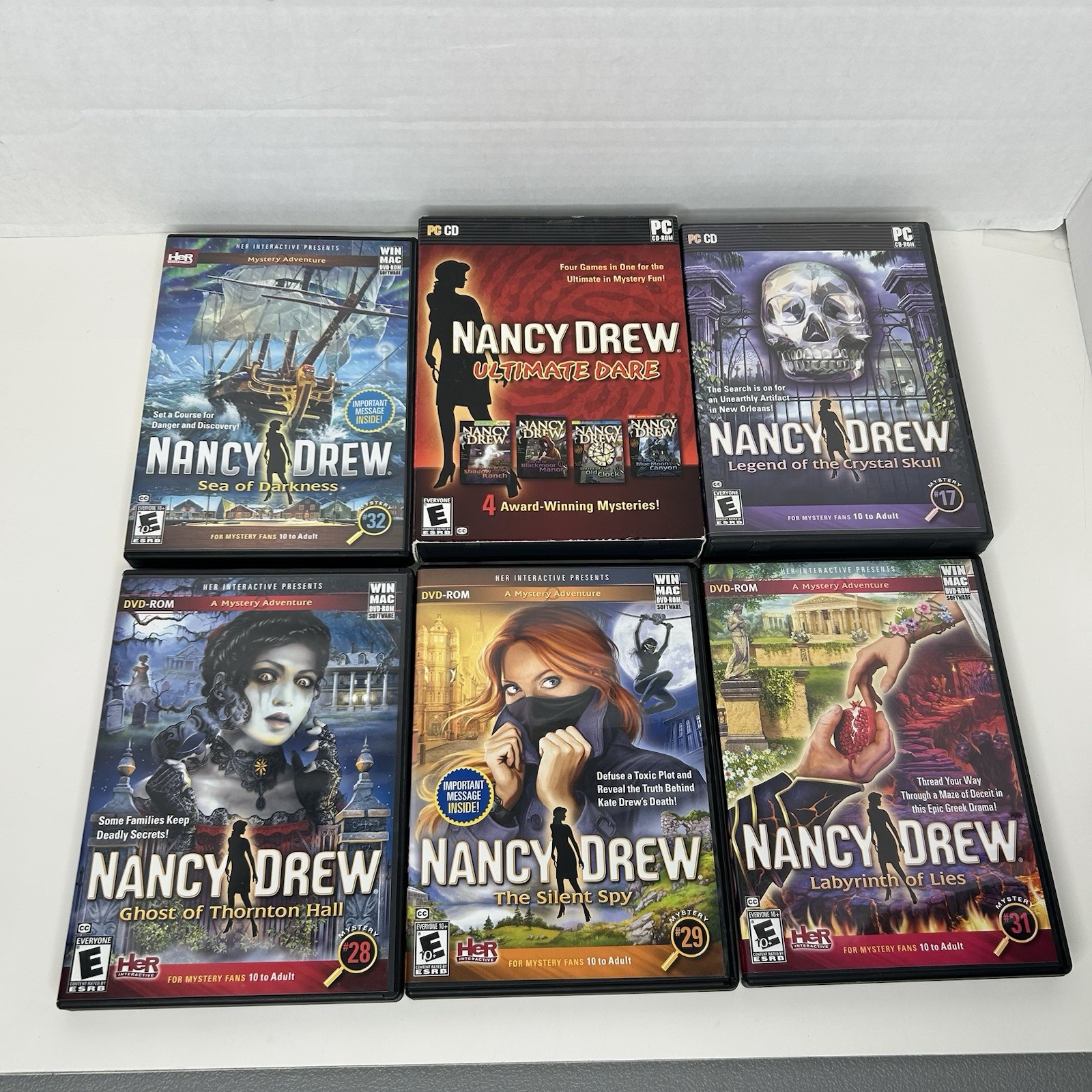 LOT OF 15 Nancy Drew HER Interactive Mystery Games – Windows XP, Vista, 7, Mac