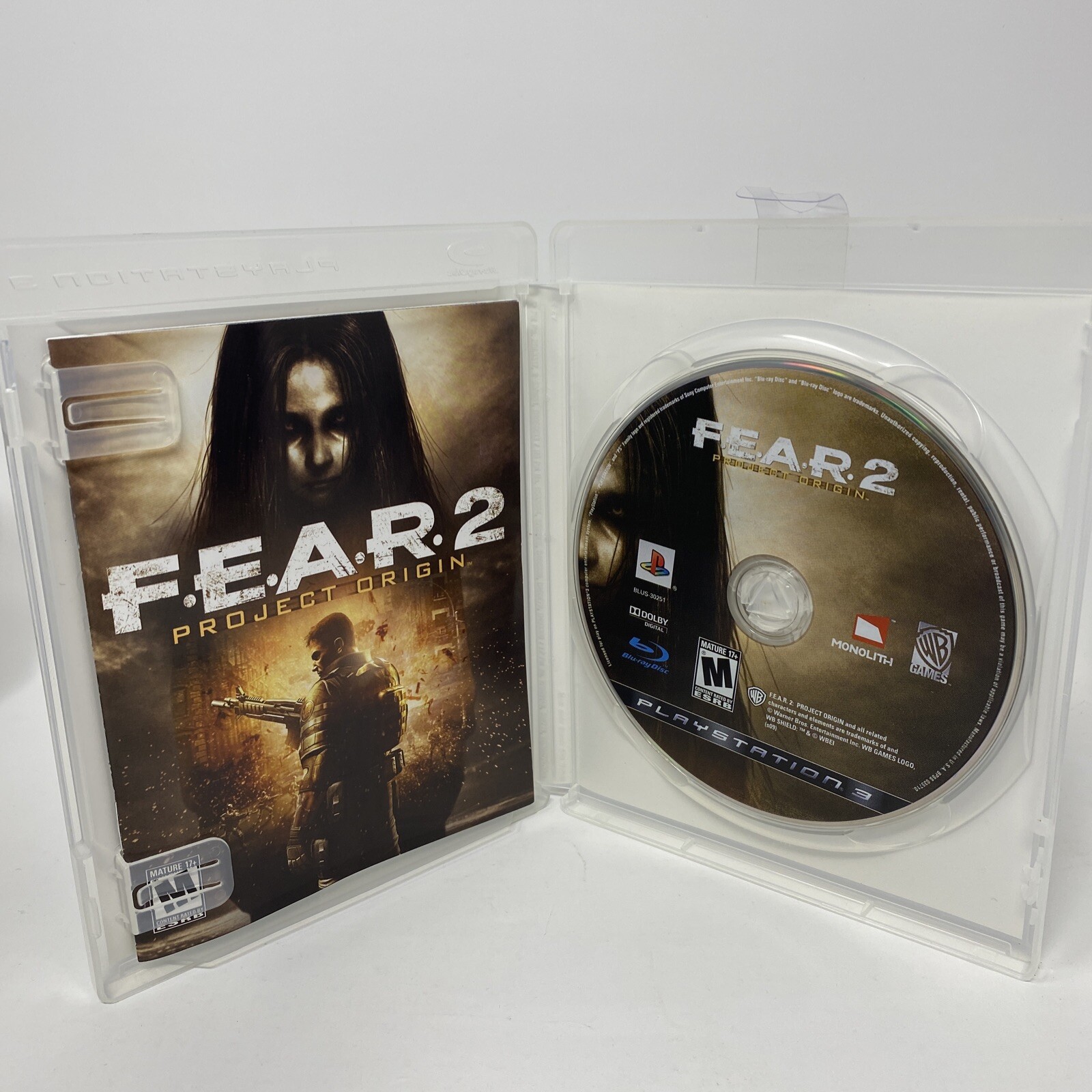 F.E.A.R. 2 Project Origin PlayStation 3 PS3 FEAR Complete CIB Hangtab Rare