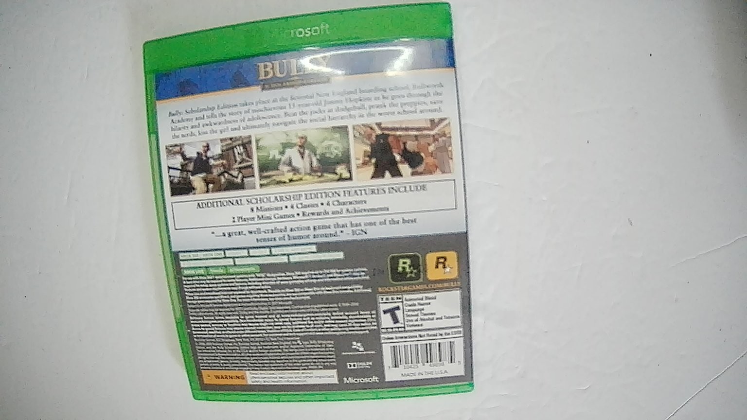 Bully Scholarship Edition Xbox One Xbox 360 Video Game Action Adventure