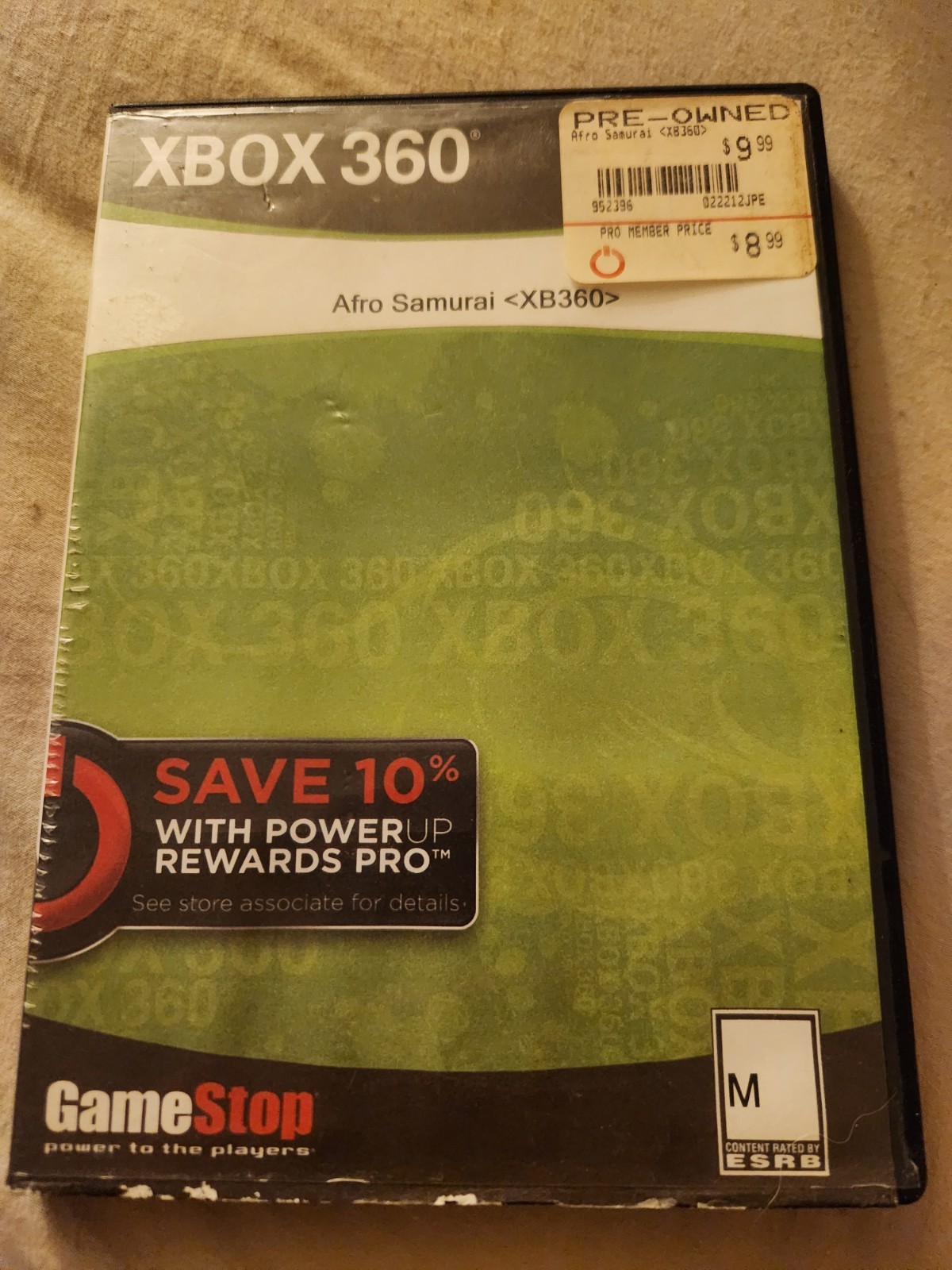Afro Samurai Xbox 360 No Manual Generic Case Vg+