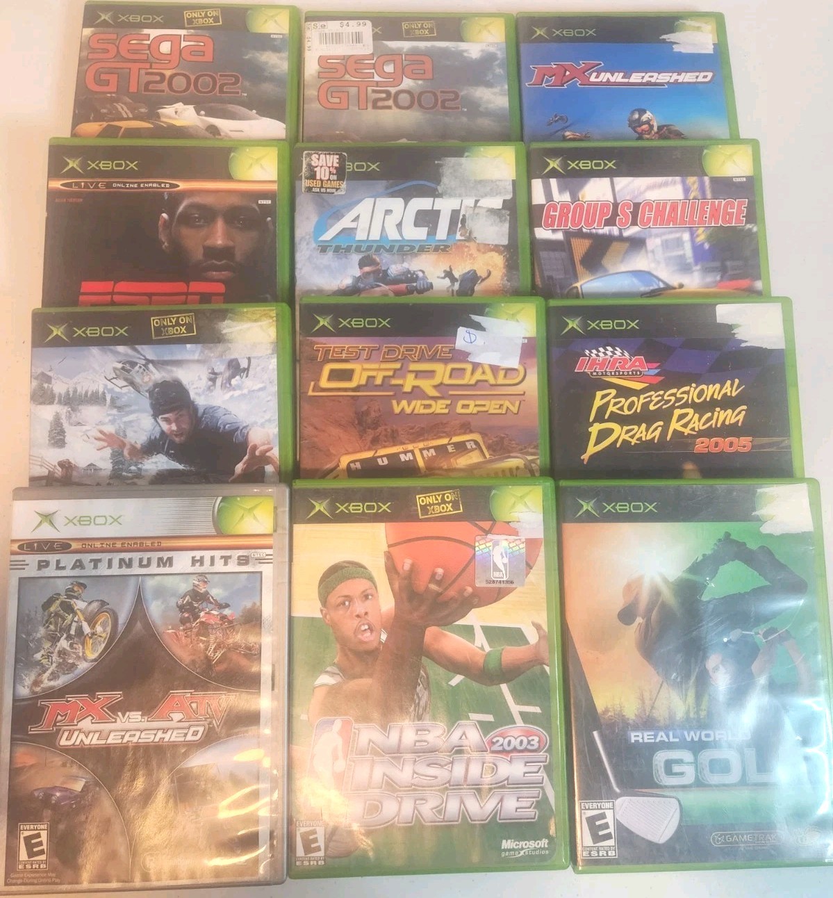 12 Original Xbox Games Lot JSRF Sega GT 2002 MX ATV Mostly Complete