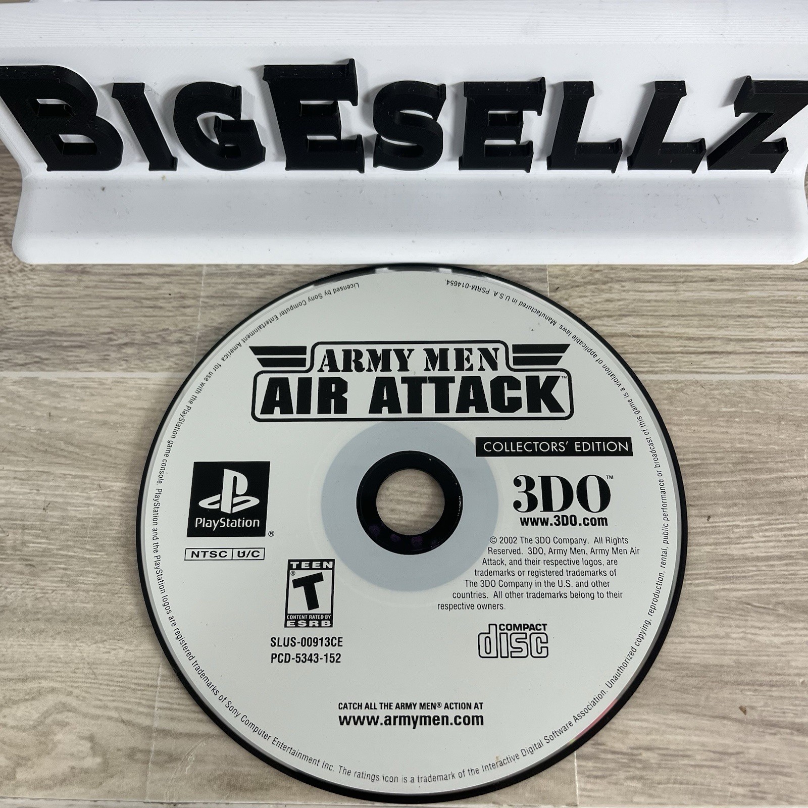 Army Men Air Attack PS1 Tested Authentic Loose Disc Helicopter Combat Game