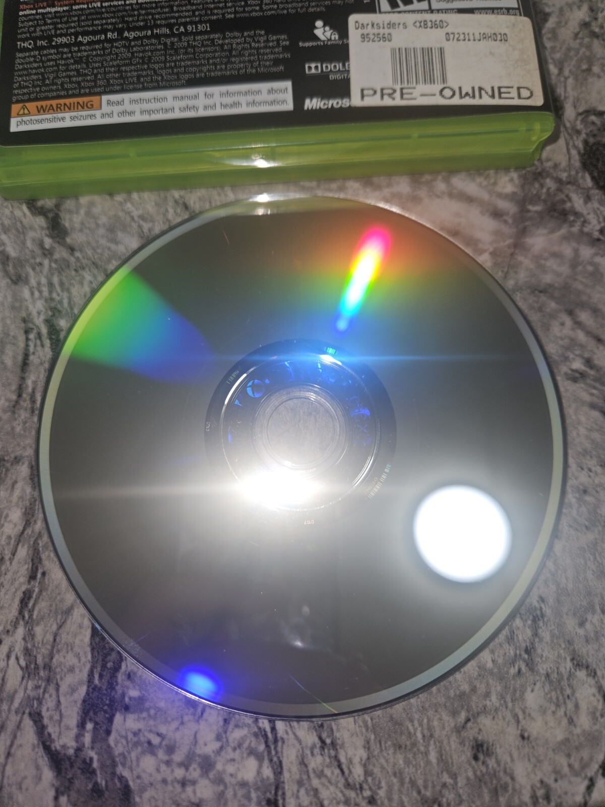 Darksiders (Microsoft Xbox 360, 2010) No Manual Tested