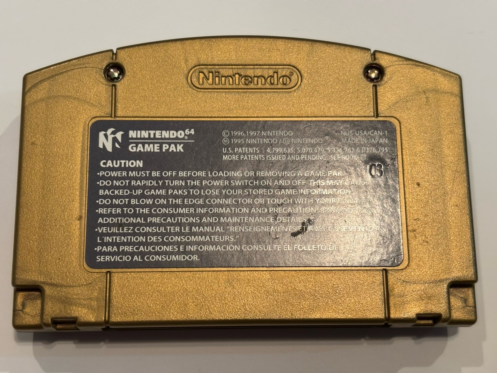 Nintendo 64 N64 Legend of Zelda Gold Holographic Majora’s Mask Cleaned Authentic