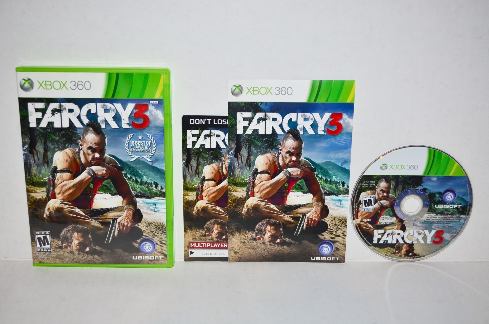 Far Cry 3 (Microsoft Xbox 360, 2012) Far Cry III Video Game CIB MINT🔥