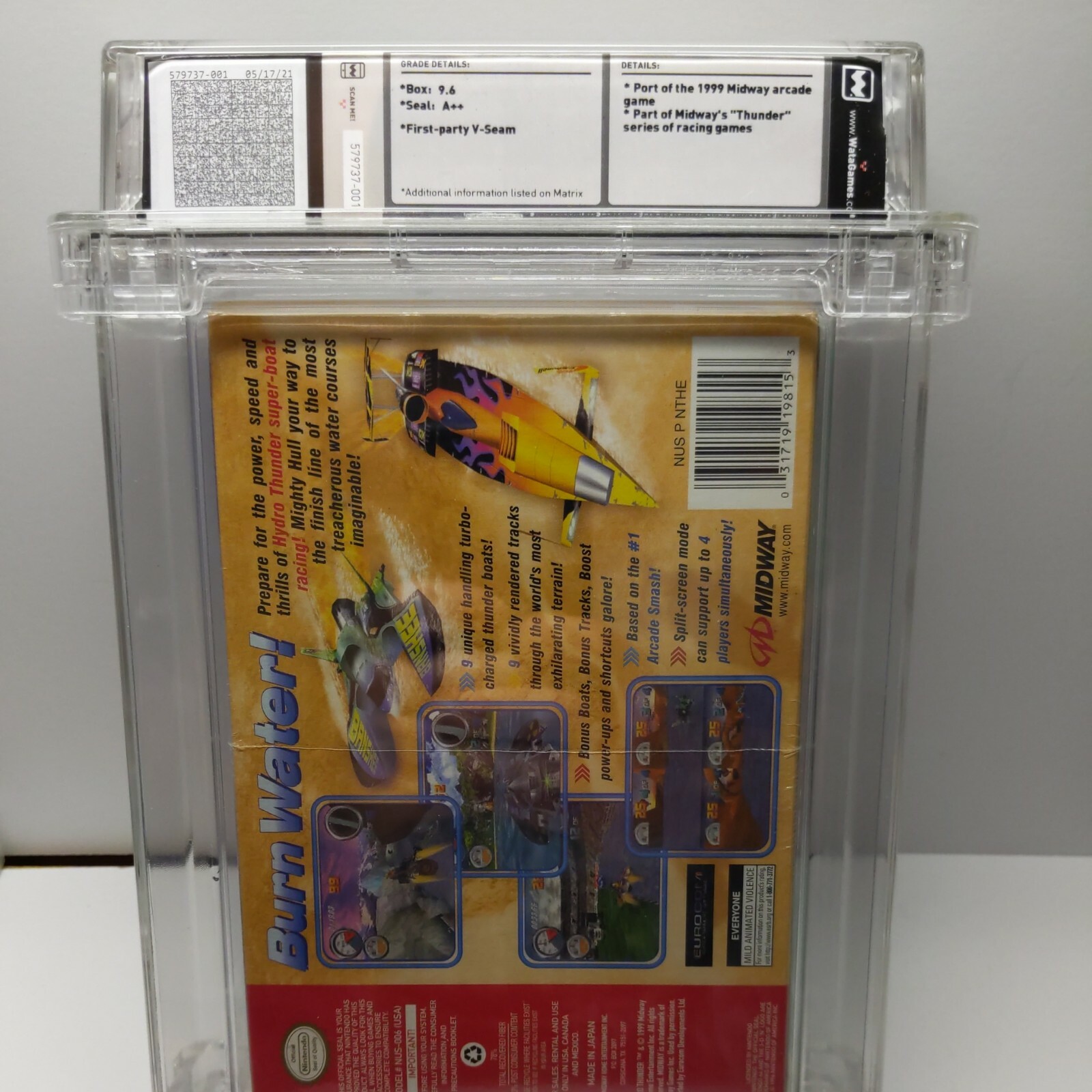 Hydro Thunder N64 NEW SEALED Nintendo 64 WATA 9.6 A++ MINTY LOOK! EXCELLENT