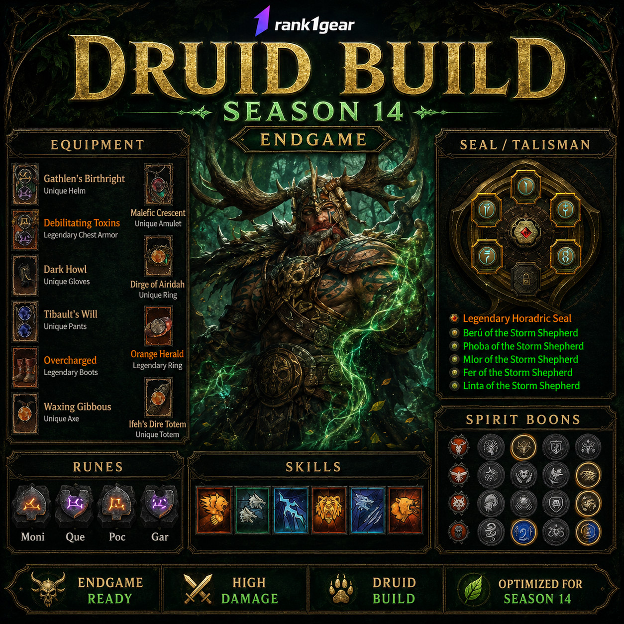 Diablo 4⚔️ Season 14⚔️Shred Druid Build Endgame⚔️BEST BUILD ⚔️S+ TIER
