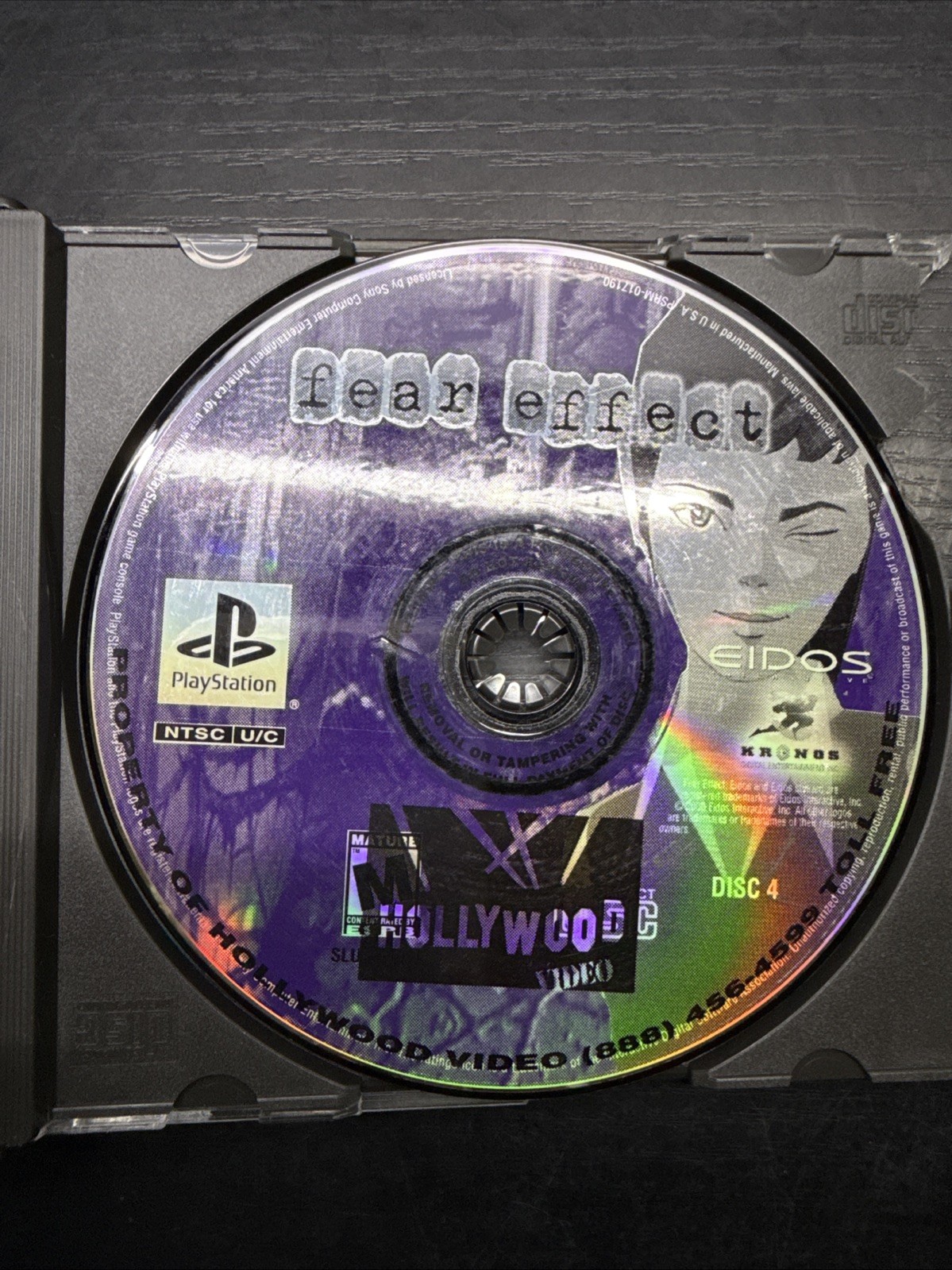 Fear Effect – Sony PlayStation 1 PS1 4 Disc(no Art Work) Free Shipping