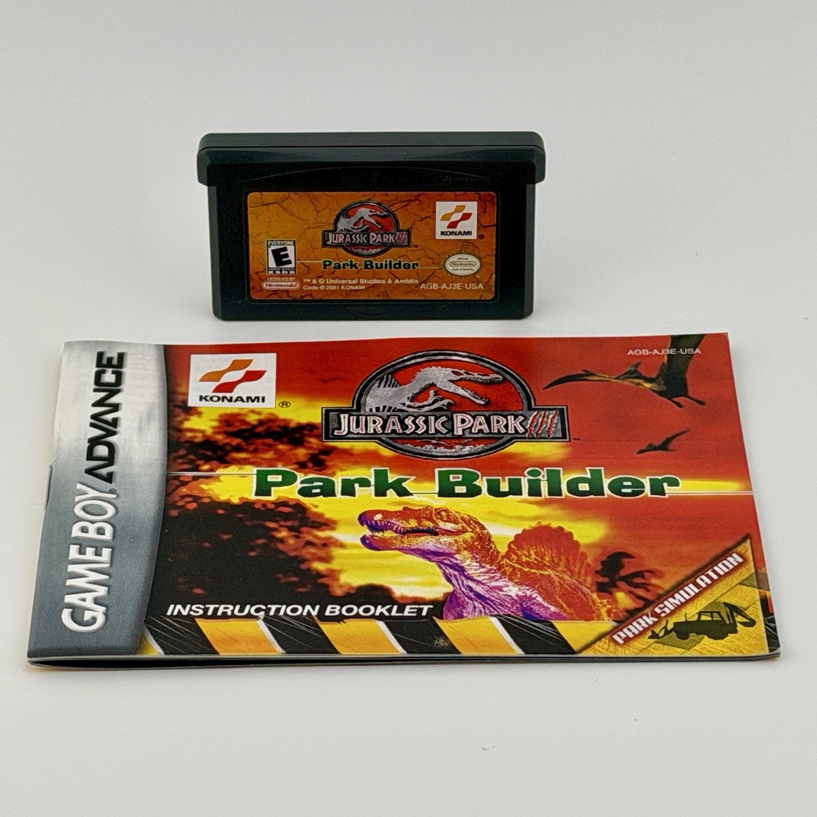 Jurassic Park III Park Builder GBA Authentic With Manual – Saves W/ New Battery