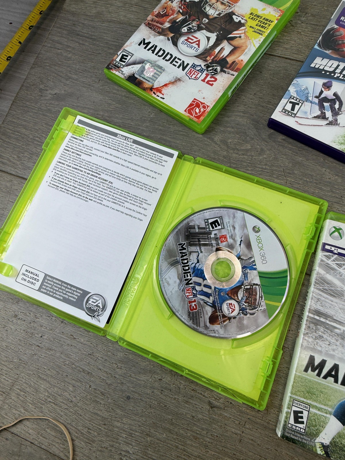 Madden NFL 12 13 15 16 MotionSports Microsoft Xbox 360 Lot 5 Games EA Sports