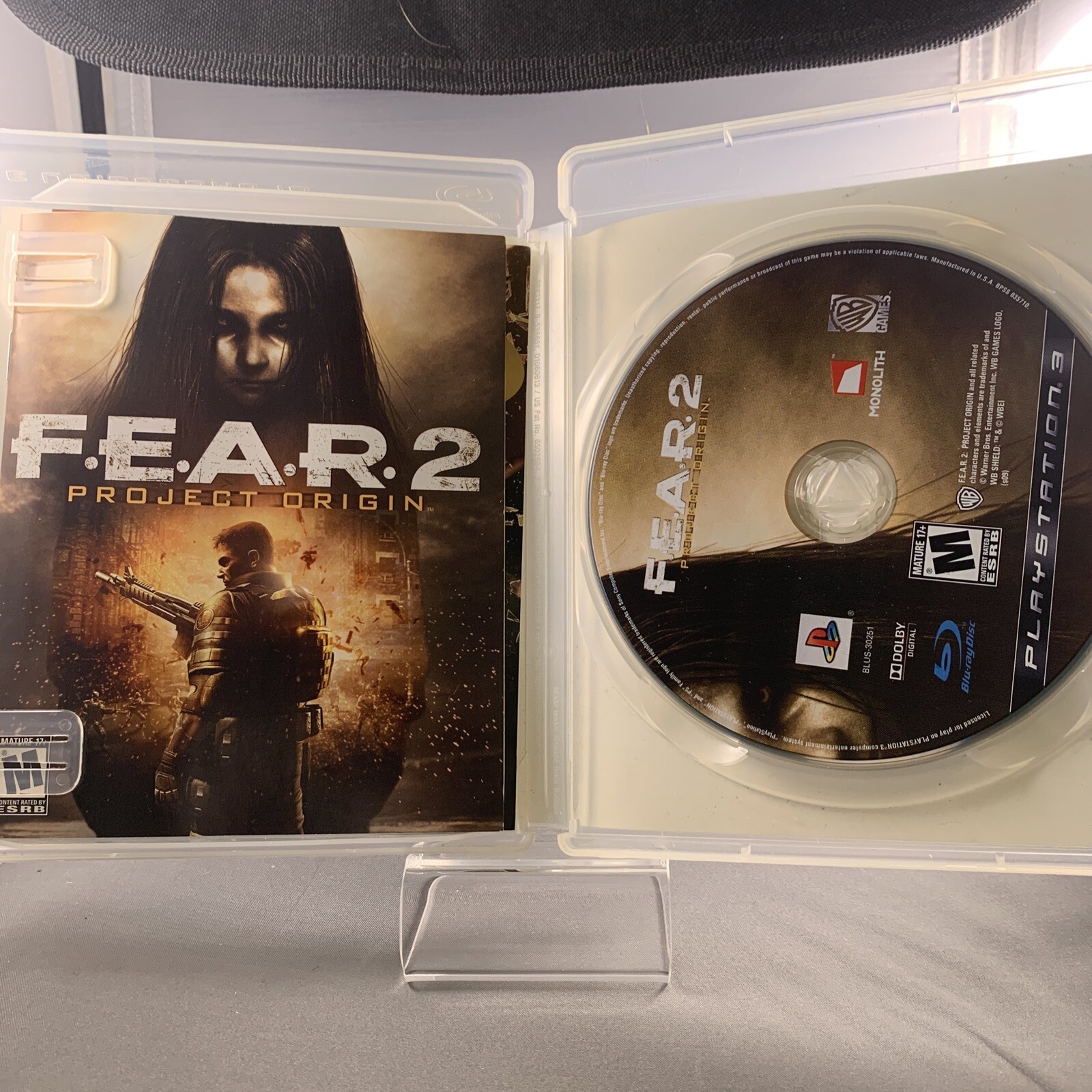 F.E.A.R. 2: Project Origin (Sony PlayStation 3 PS3, 2008) CIB TESTED AND WORKS