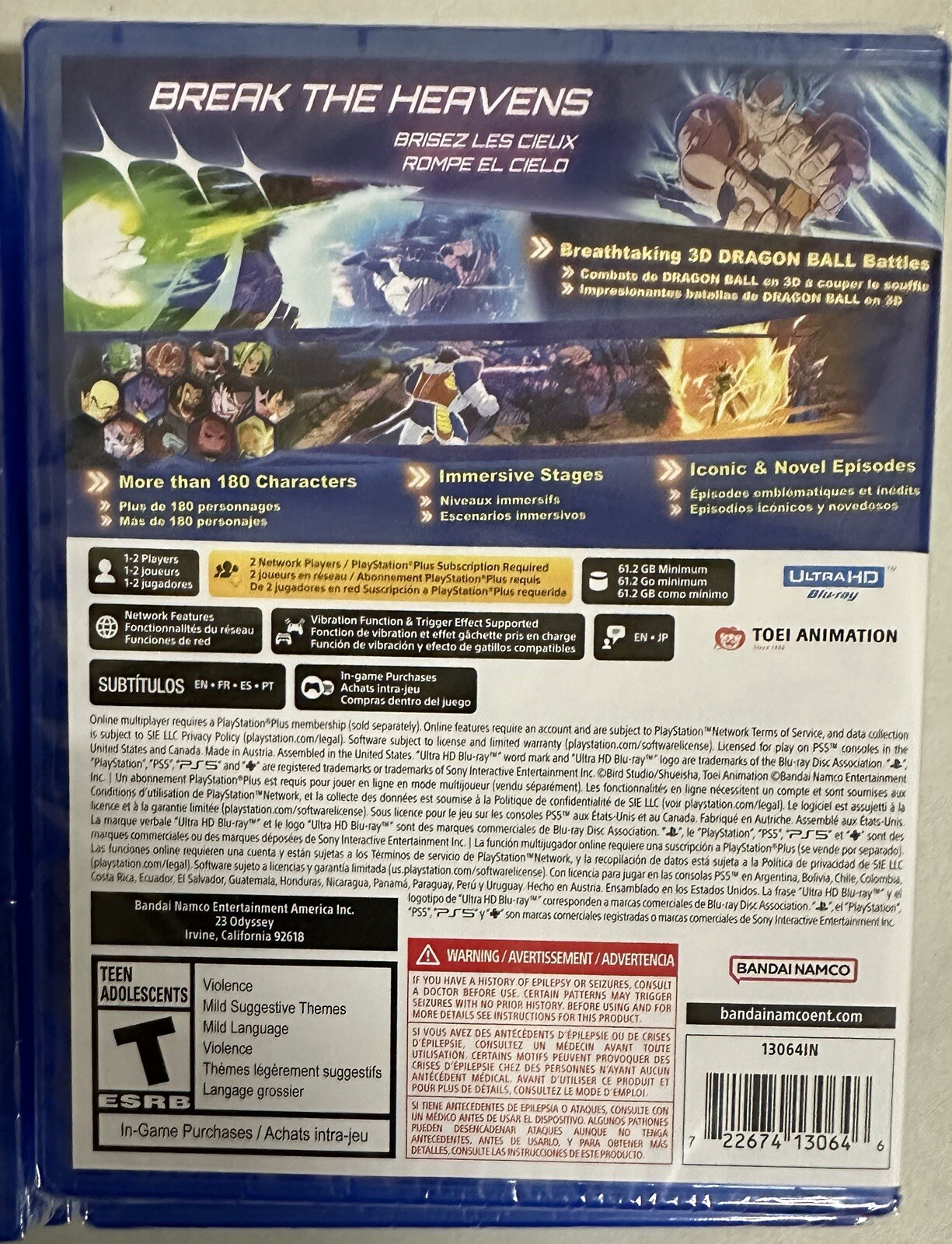 Dragon Ball Sparking Zero (PS5 Playstation 5) Brand New! Unopened And Sealed!!