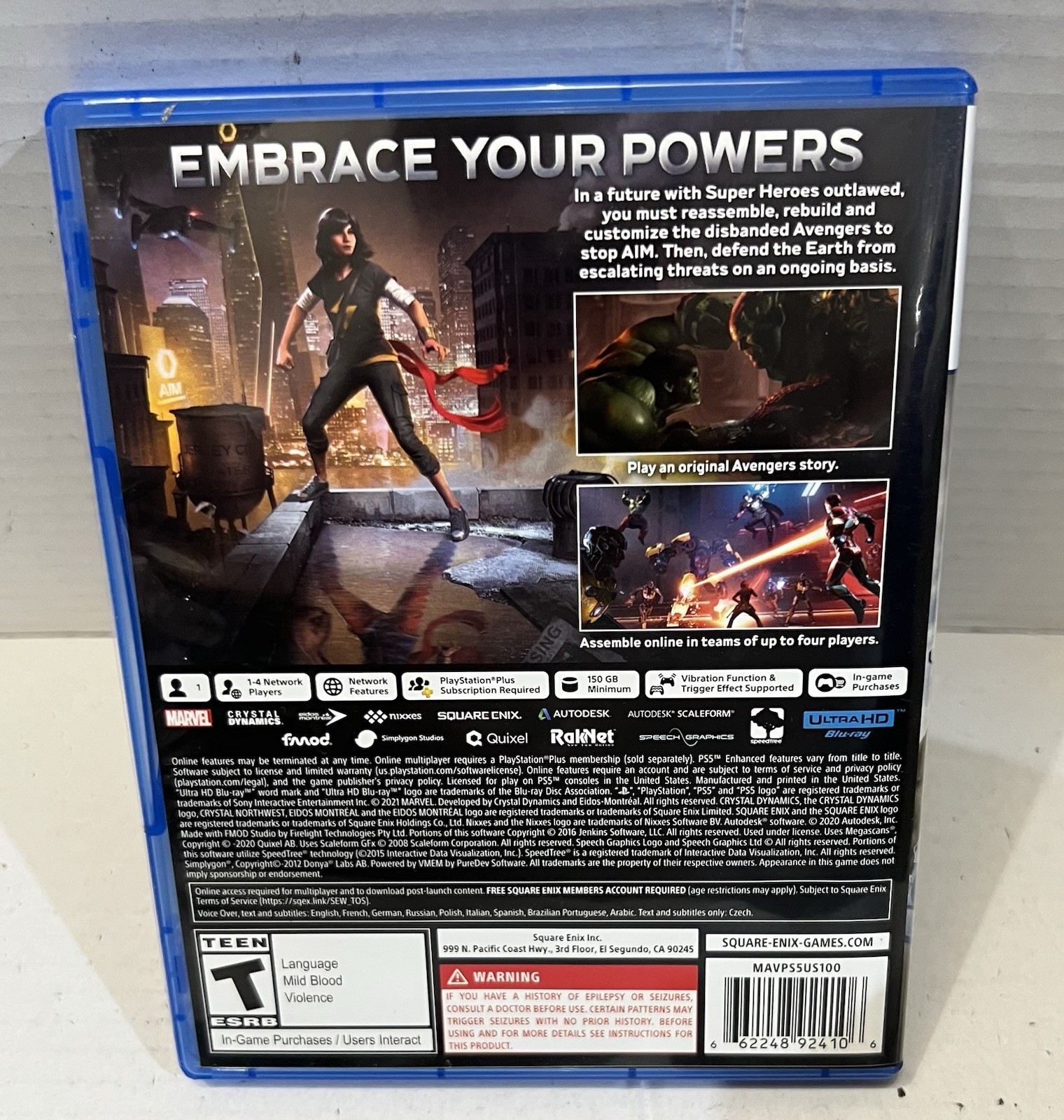 Marvel’s Avengers (Sony PlayStation 5 PS5) *Pre-Owned* Free Shipping