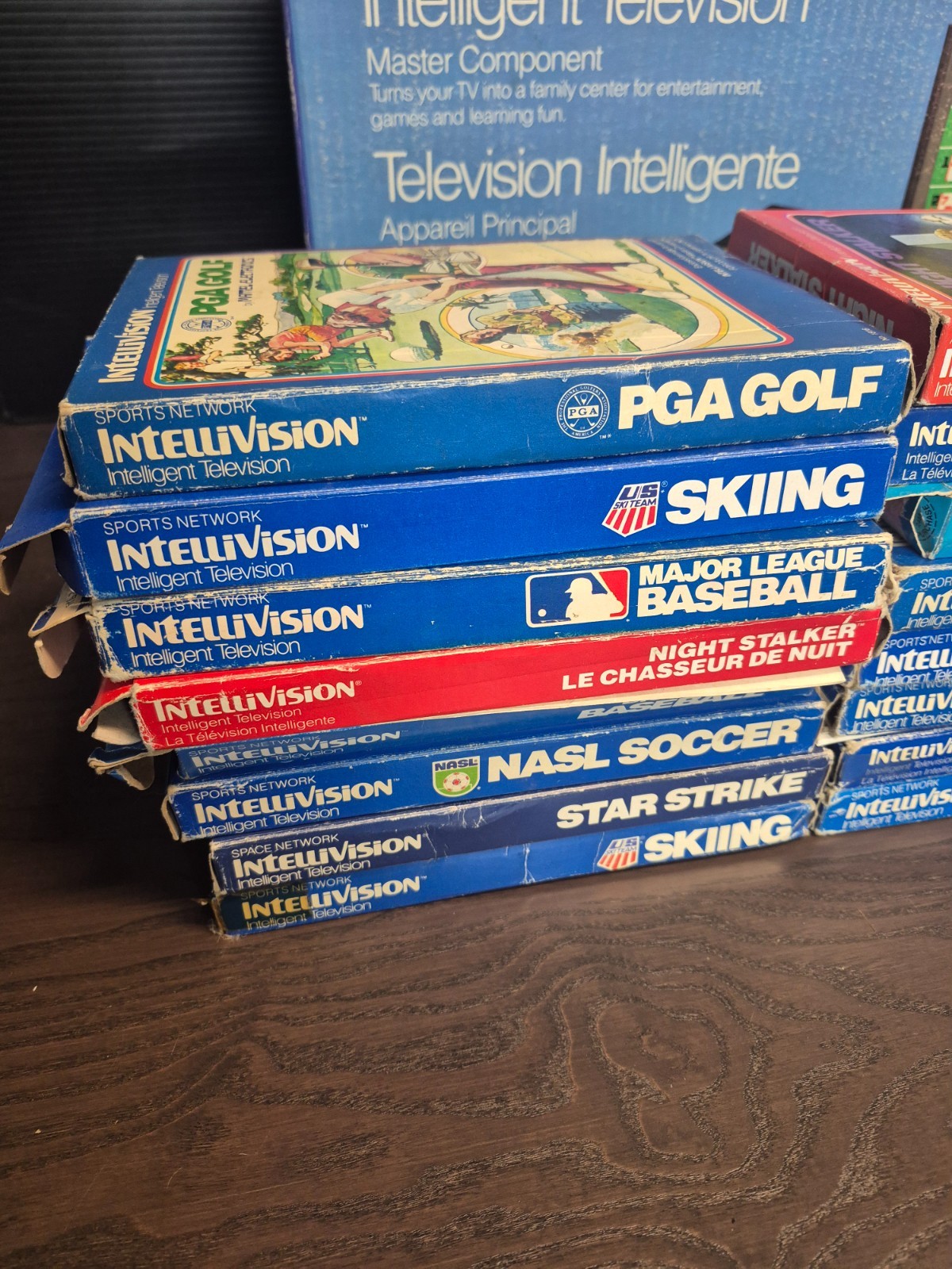 Mattel INTELLIVISION Game Lot Of 23, Some Overlays, Various Titles + BOX