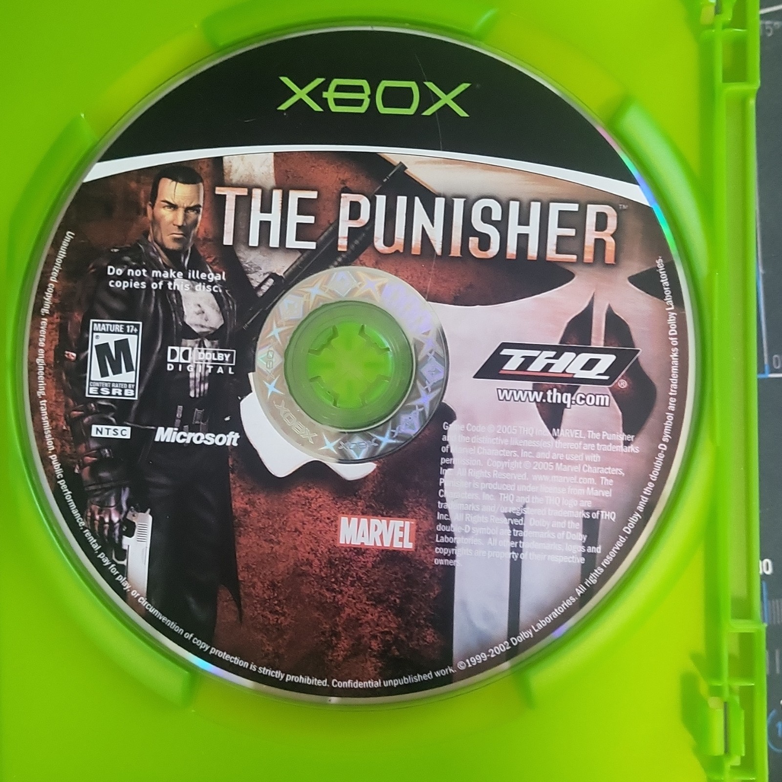 THQ The Punisher (Xbox) 2005 M Mature NTSC-U/C Action Beat ‘Em Up Manual