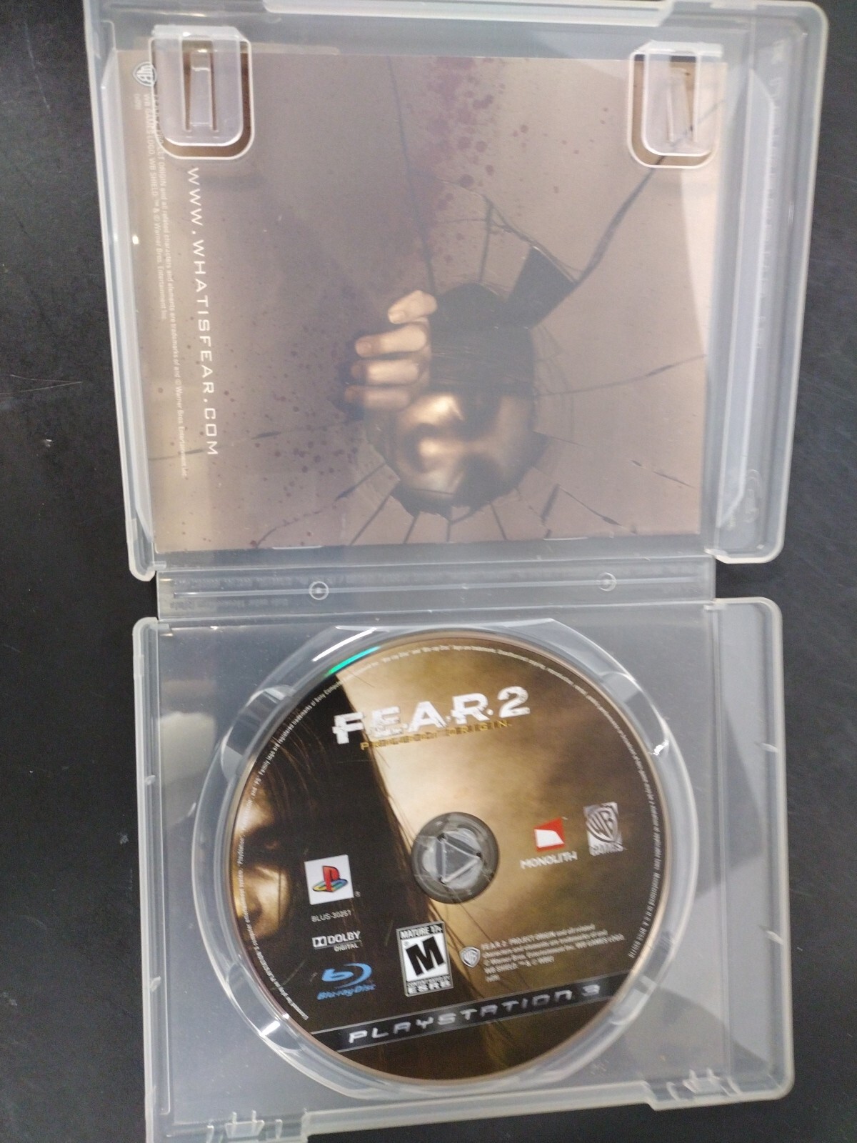 FEAR 2: Project Origin (Sony PlayStation 3, 2009) Former Blockbuster Rental