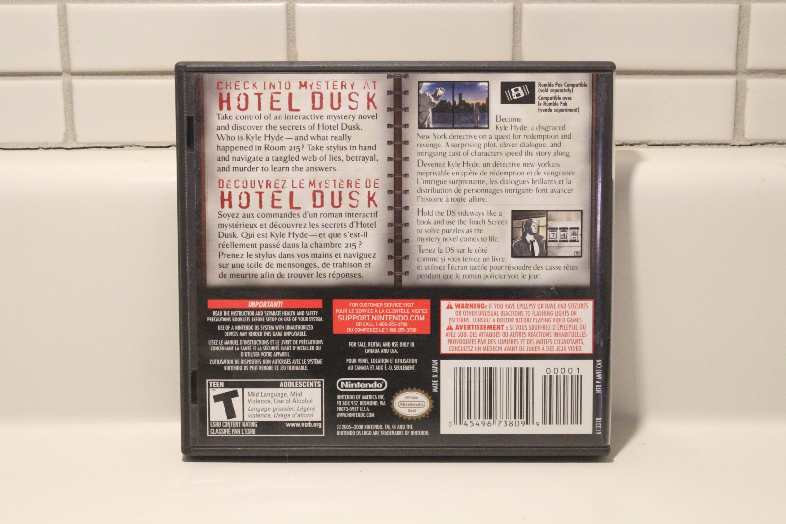 Hotel Dusk Room 215 (Nintendo DS, 2007) Complete CIB Tested