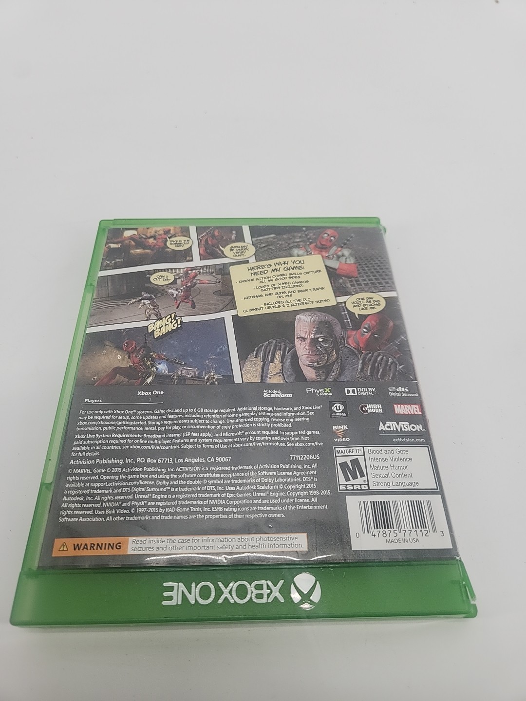 Deadpool (Microsoft Xbox One, 2015)