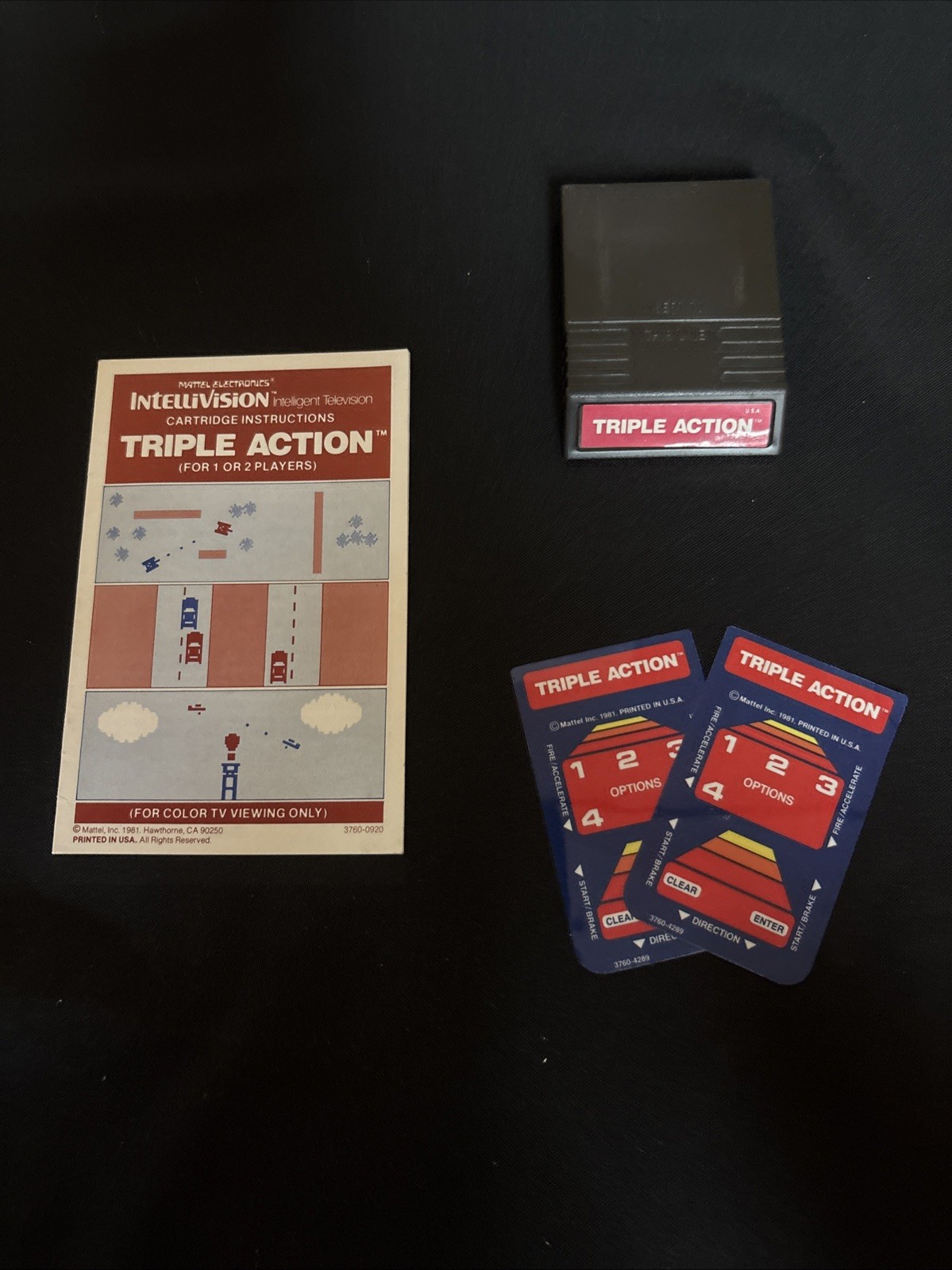 Triple Action (Intellivision, 1981) NO BOX