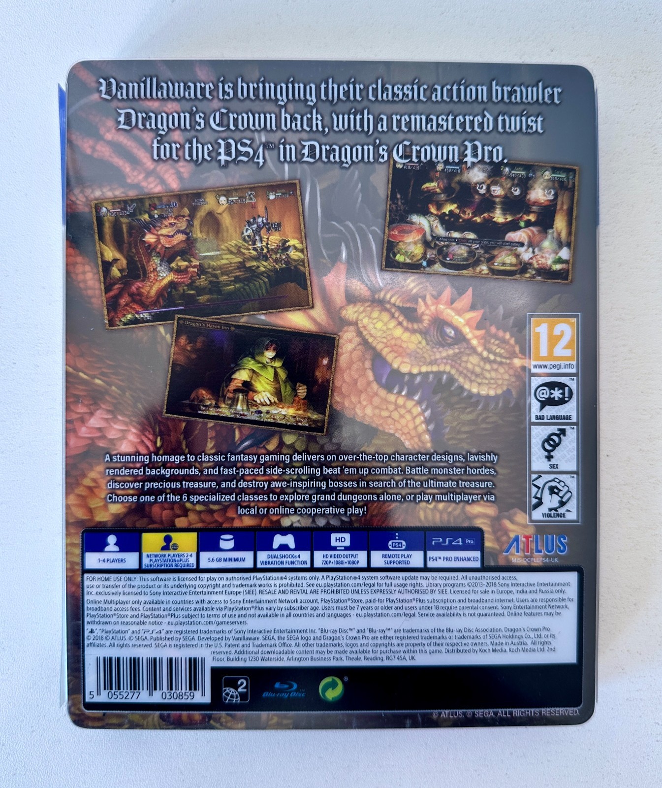 Dragon’s Crown Pro Battle Hardened Edition Inc Skill Cards + Sleeve PS4 Like New