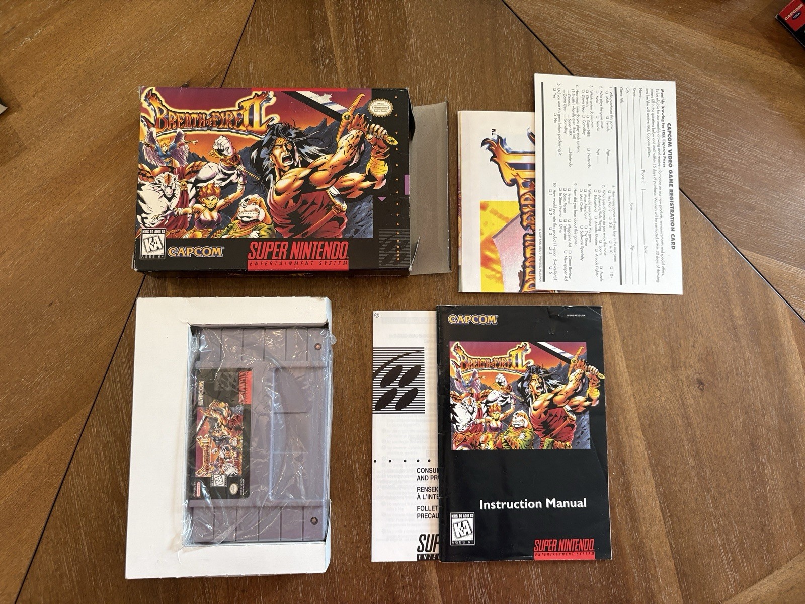 Breath of Fire II 2 (Super Nintendo SNES) Complete w/ Poster & Reg Card CIB