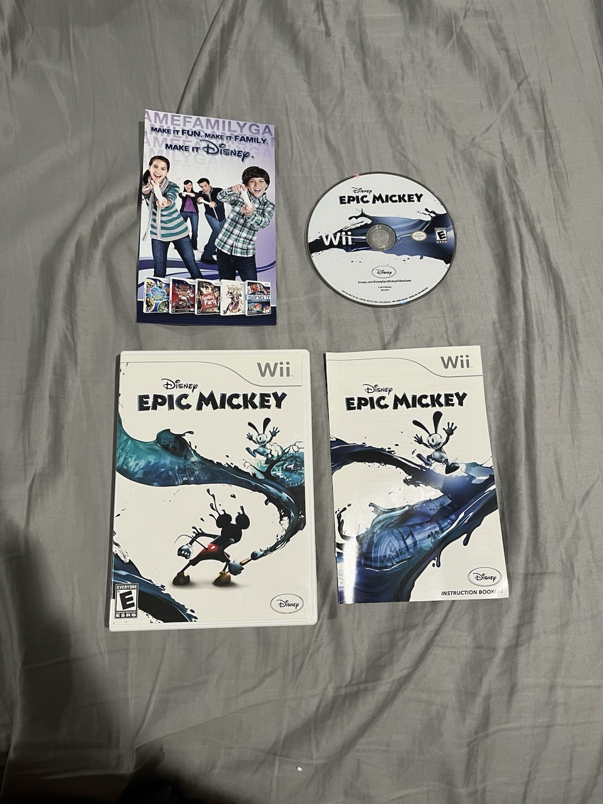 Disney Epic Mickey (Nintendo Wii, 2006) Complete W/Manual CIB Tested