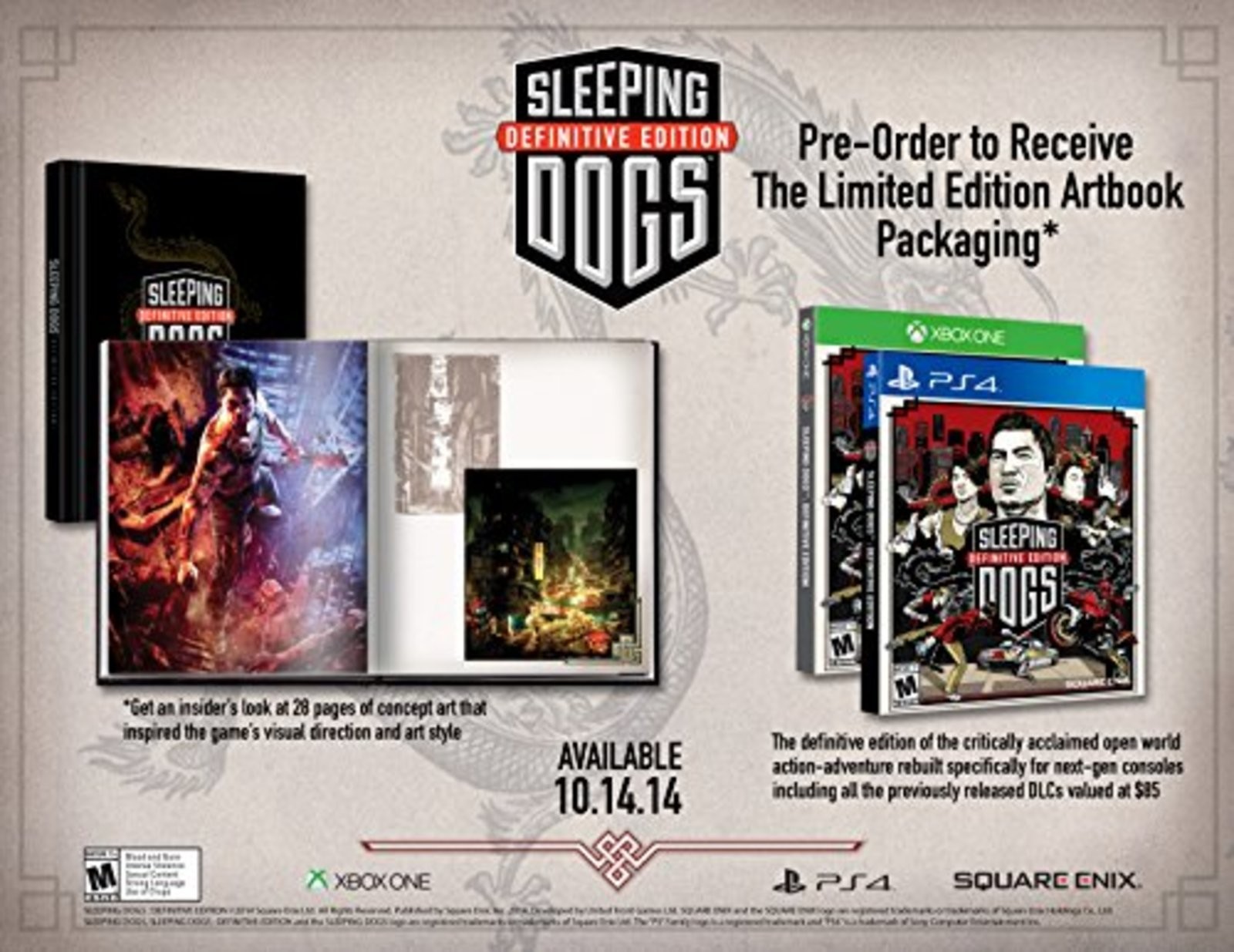 Sleeping Dogs: Definitive Edition PS4(North America ver.) F/S w/Tracking# Japan