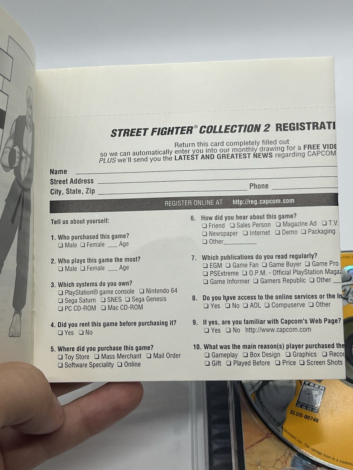 Street Fighter Collection 2 Playstation 1 PS1 CIB Complete Reg Card Tested