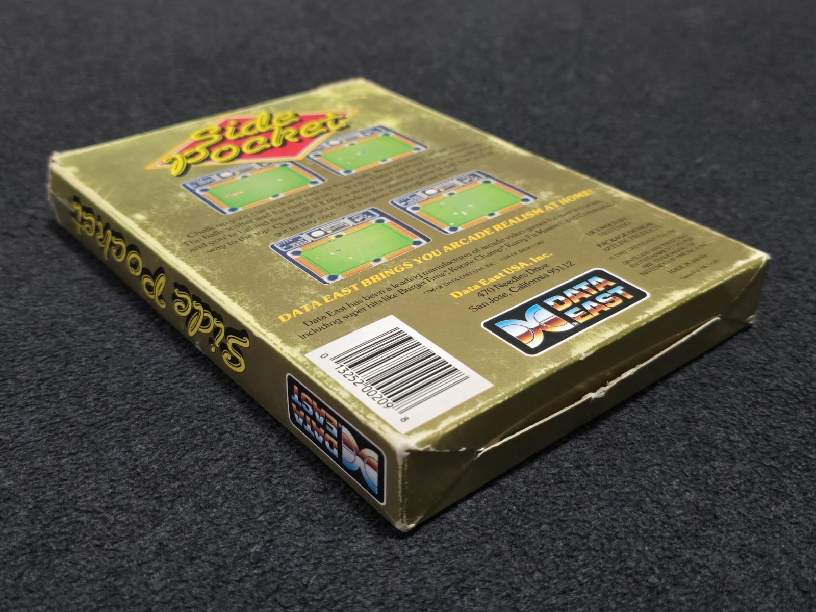 NES Nintendo SIDE POCKET Pool Complete CIB Box Game Circle Seal