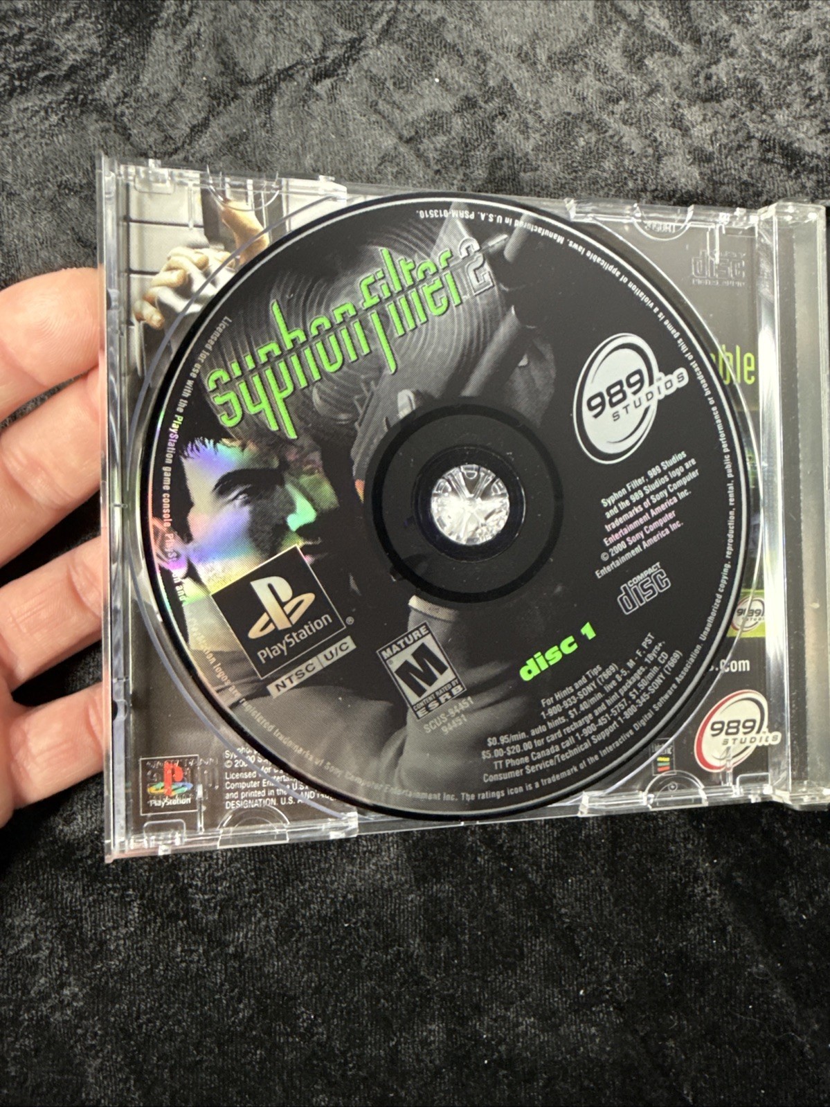 Syphon Filter 1 & 2 PS1 Bundle + Survival Kit Inserts Manual Phone Card
