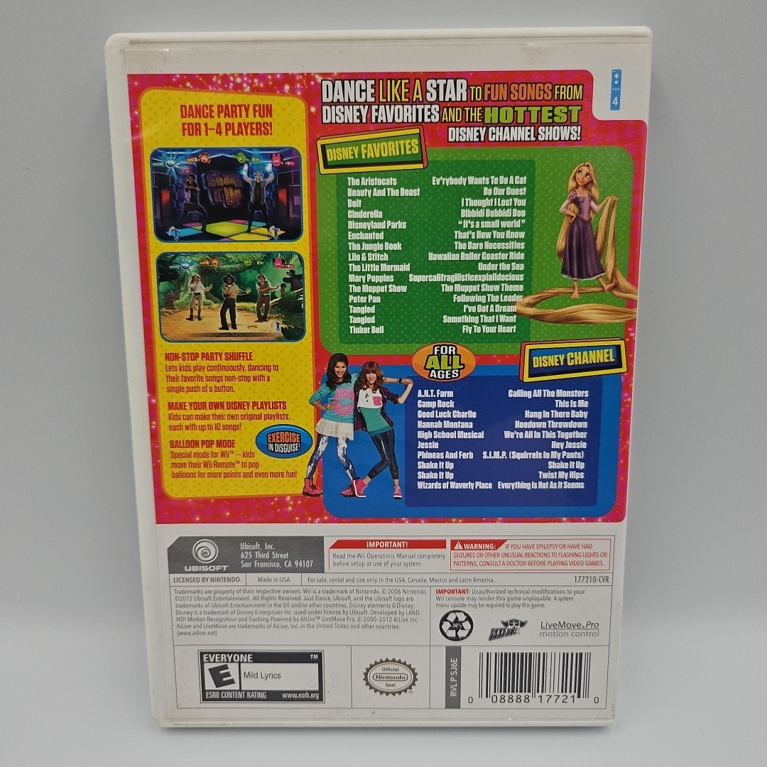 Just Dance Disney Party Nintendo Wii, 2012 In EUC CIB Ubisoft