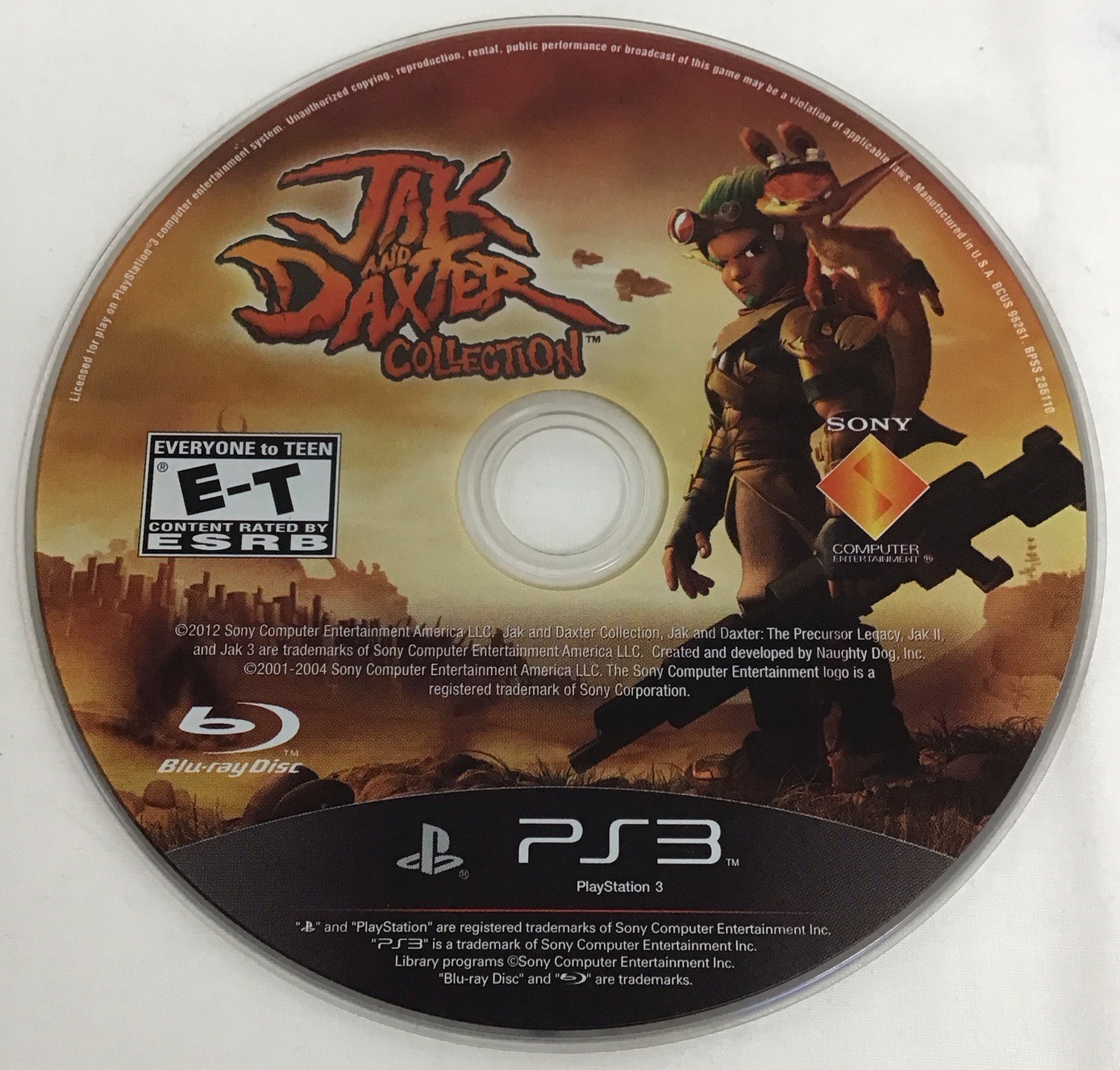 Jak and Daxter Collection (Sony PlayStation 3, 2012) Disc Only Tested Working