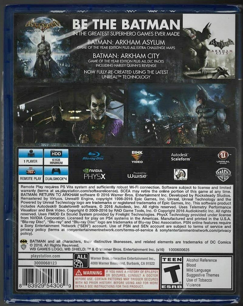Batman: Return to Arkham HD Collection – PlayStation 4