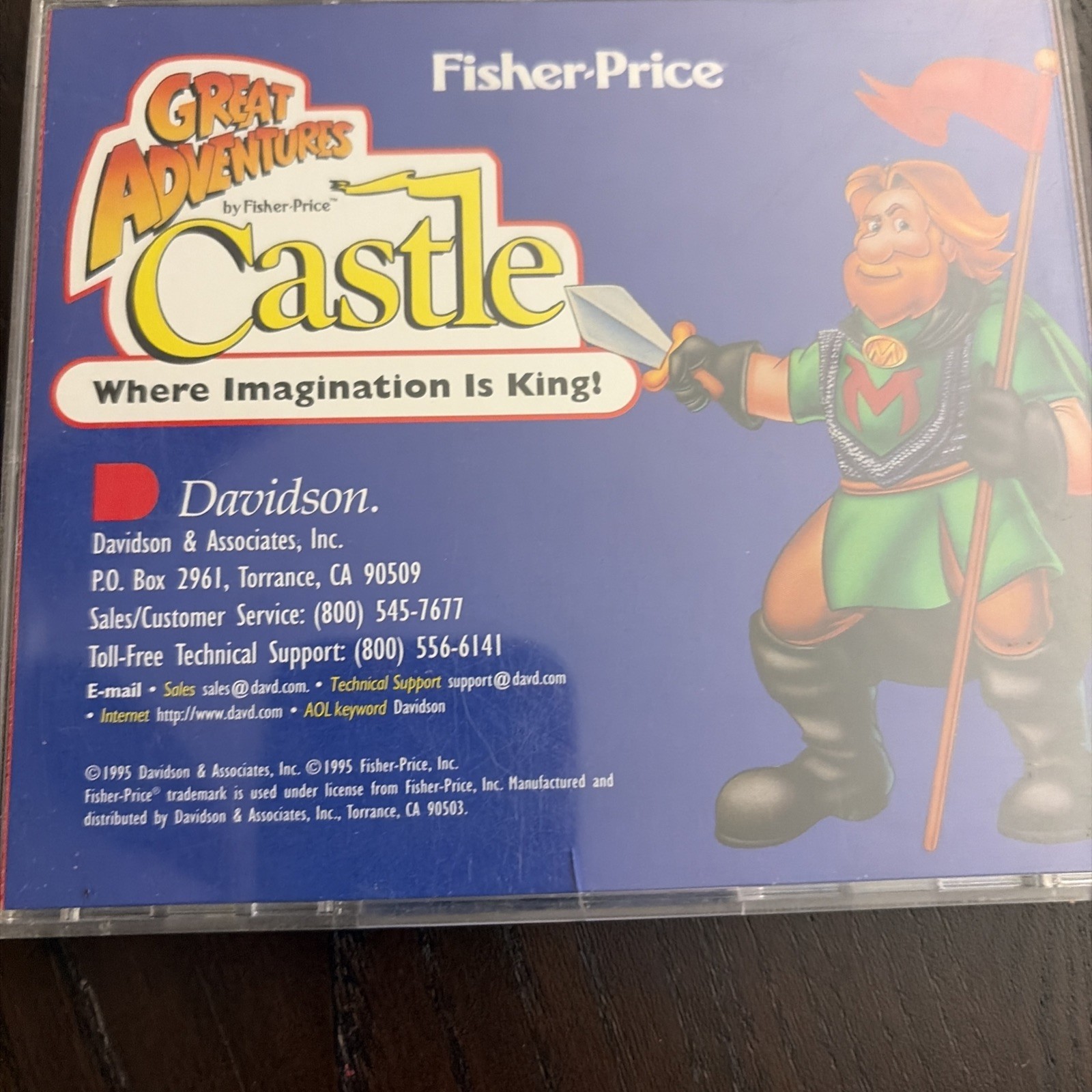 Great Adventures Castle PC CD Rom Ages 4-7 Fisher Price Vtg