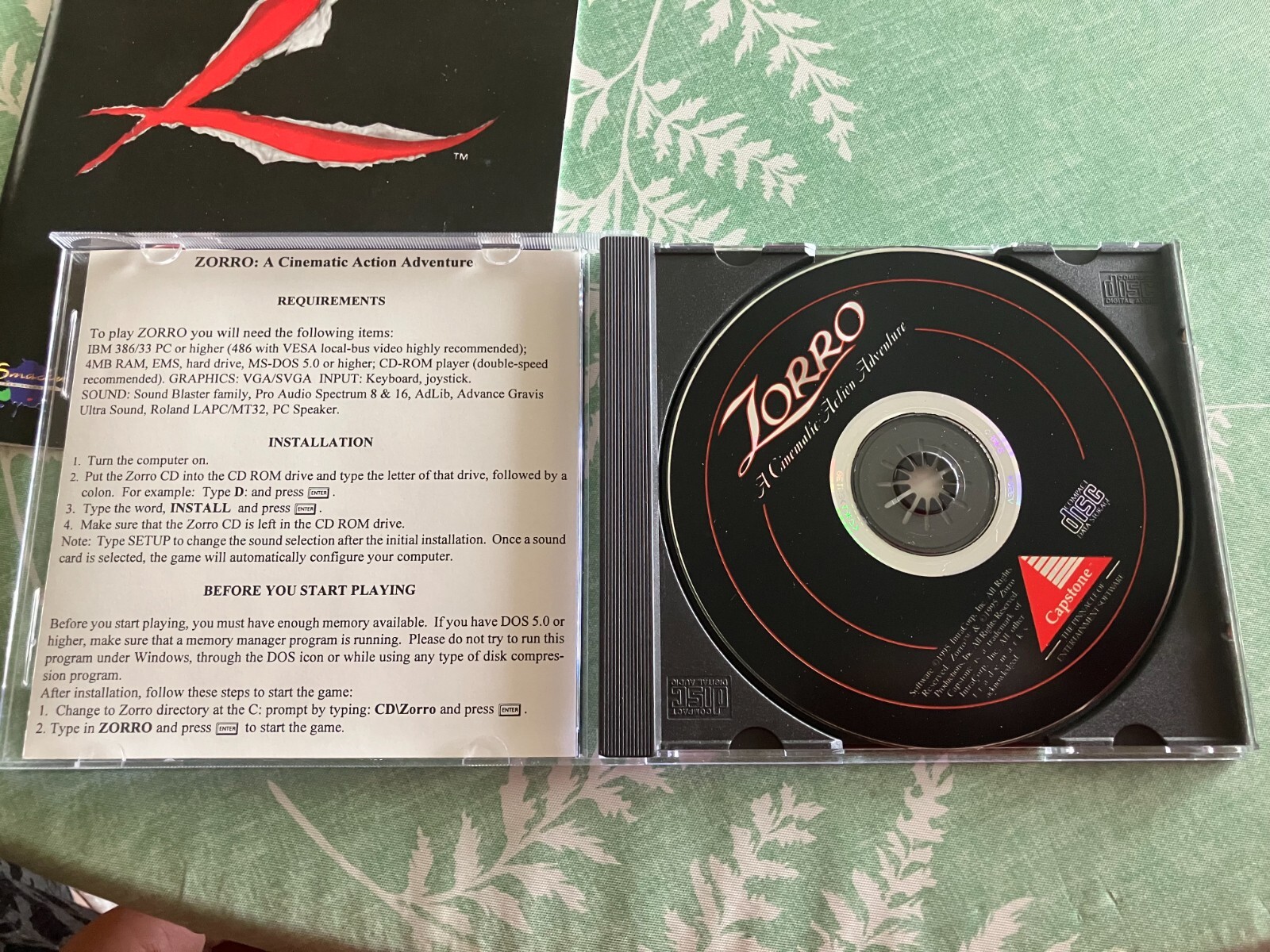 Zorro (PC, 1995) COMPLETE CIB