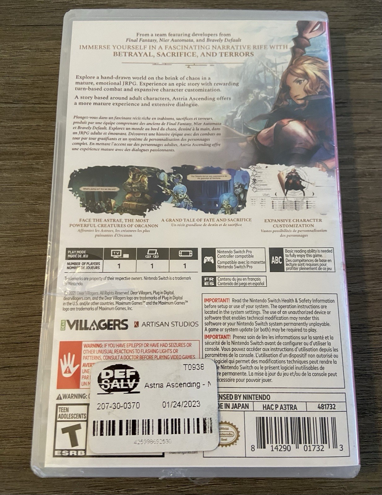 Astria Ascending Nintendo Switch New Sealed Maximum Games JRPG