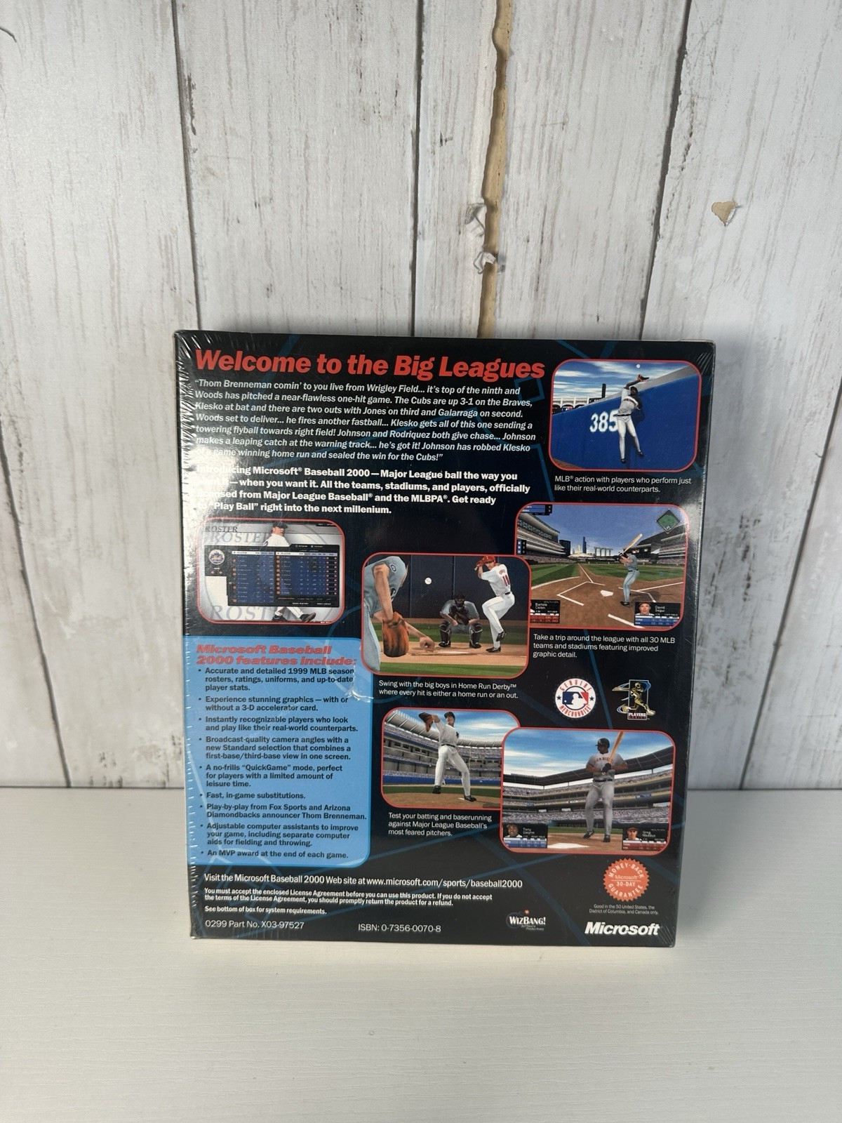 Microsoft Baseball 2000 PC Big Box WizBang Software Brand New Sealed