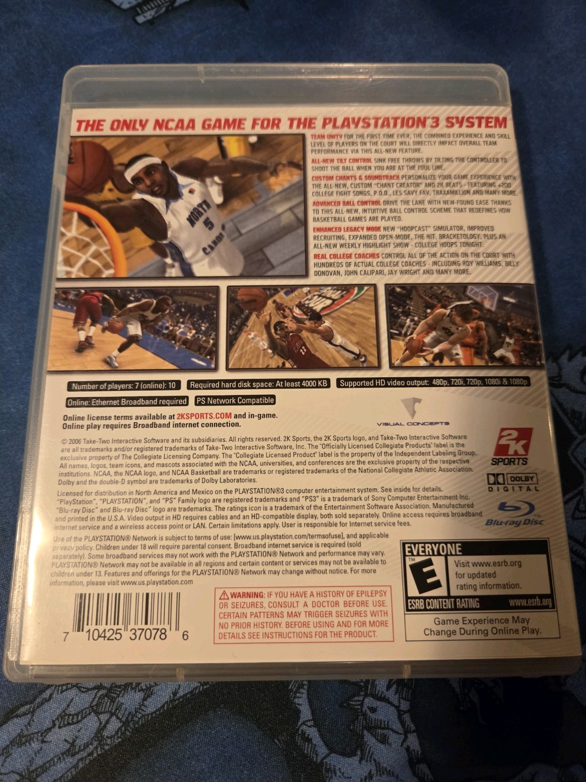 PS3 College Hoops 2K7 – Complete Authentic Tested NICE!