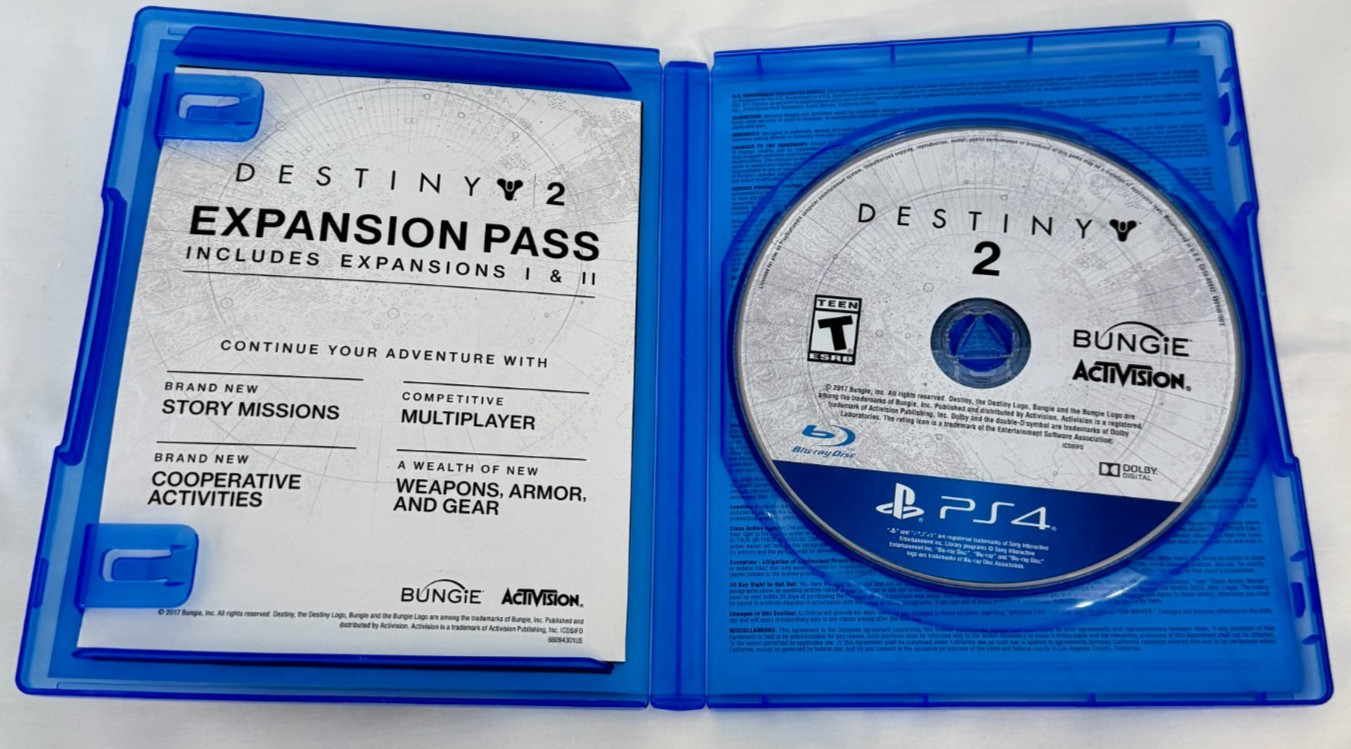 Destiny 1 & 2 Bundle PS4 Sony PlayStation 4 Excellent Condition Tested
