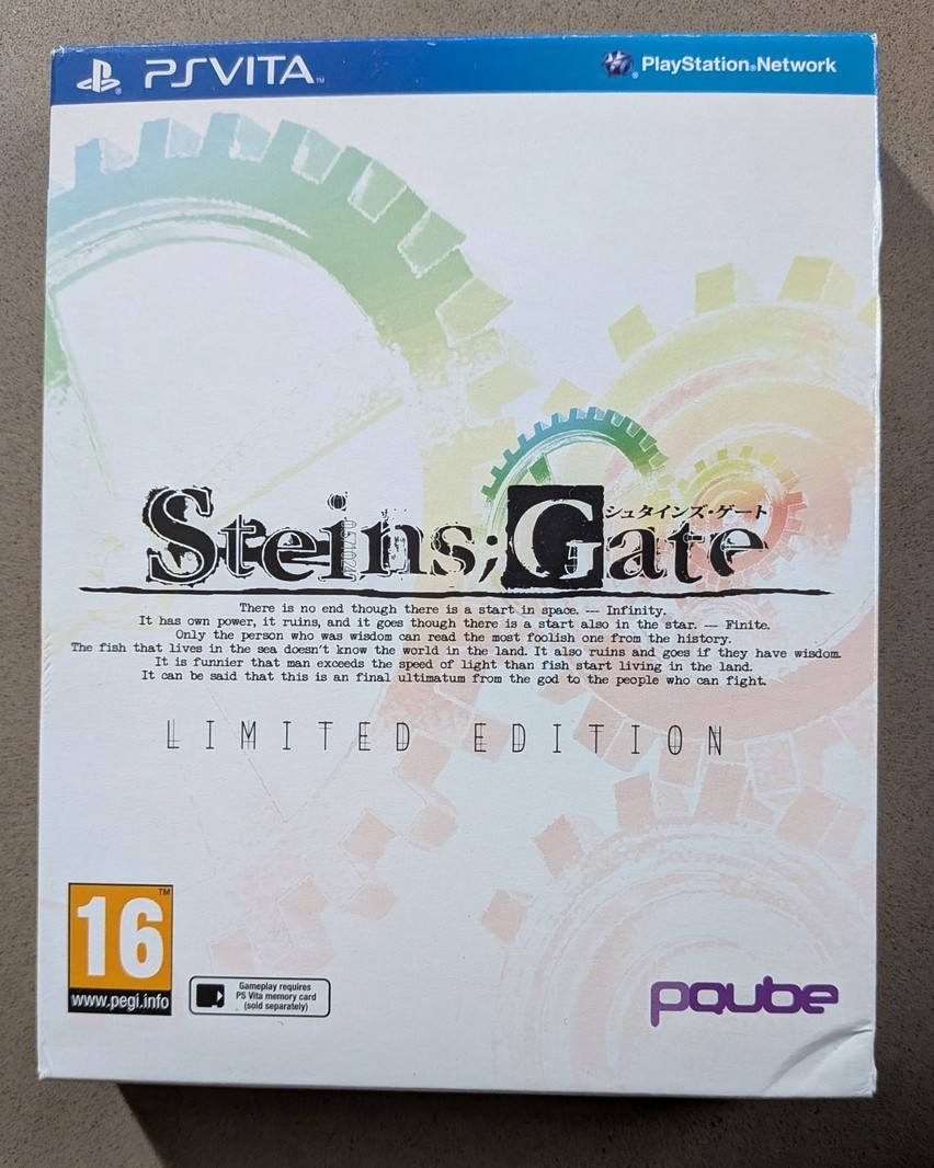 Steins;Gate Limited Edition! PlayStation PS Vita Game – Region free, in English