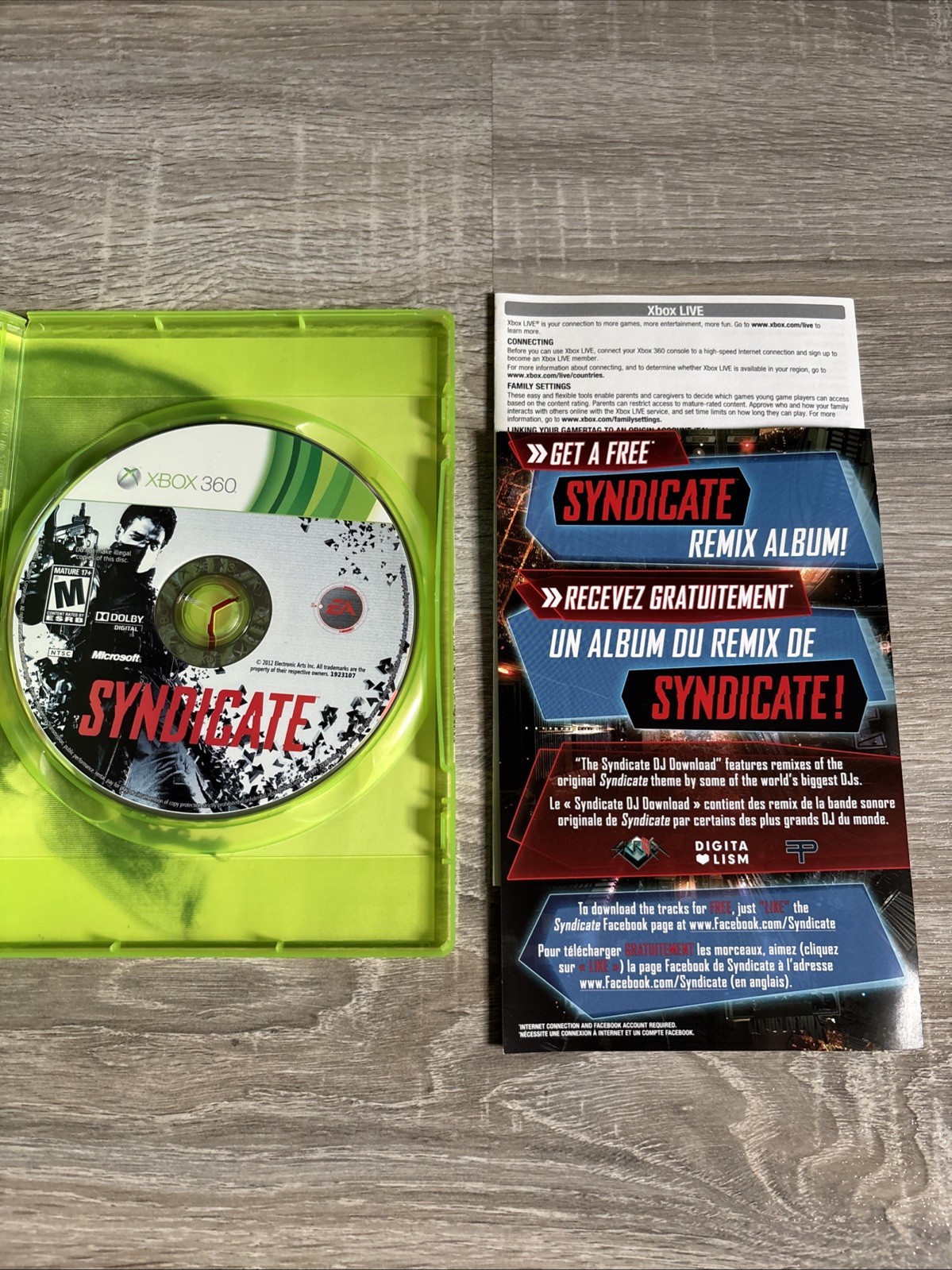 Syndicate-Xbox 360. Tested & Working! Case Disc And Paperwork All In Good Shape!