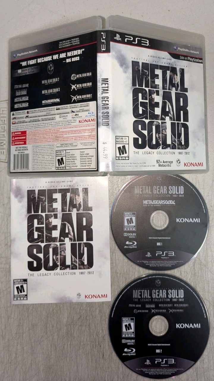 Metal Gear Solid, The Legacy Collection 1987-2012 (PlayStation 3) CIB w/ Manual