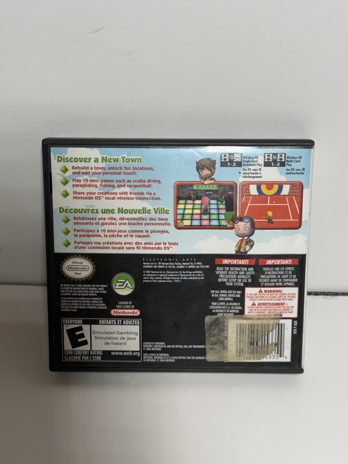 MySims Nintendo DS EA Simulation Game E-Everyone NTSC-U/C 2007 Manual