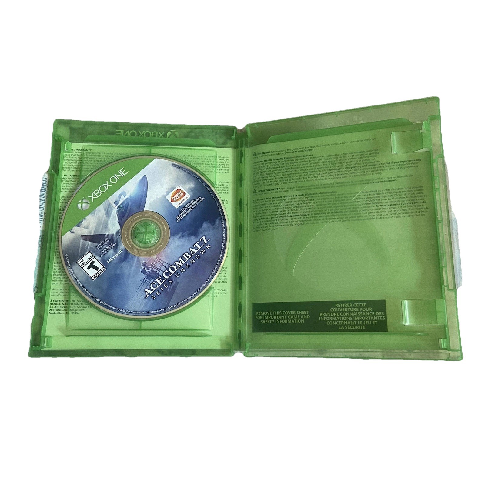 Ace Combat 7: Skies Unknown Xbox One Video Game Airplane No Manual Excellent
