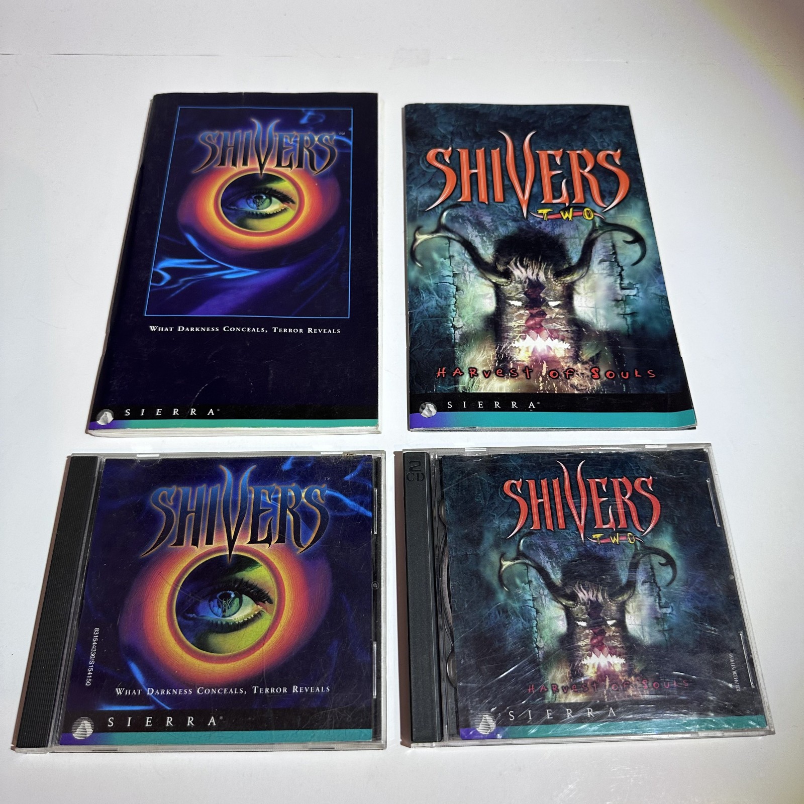 Shivers 1 and Shivers 2 -Vintage Sierra PC Original CD ROMs & Manuals Fast Ship!
