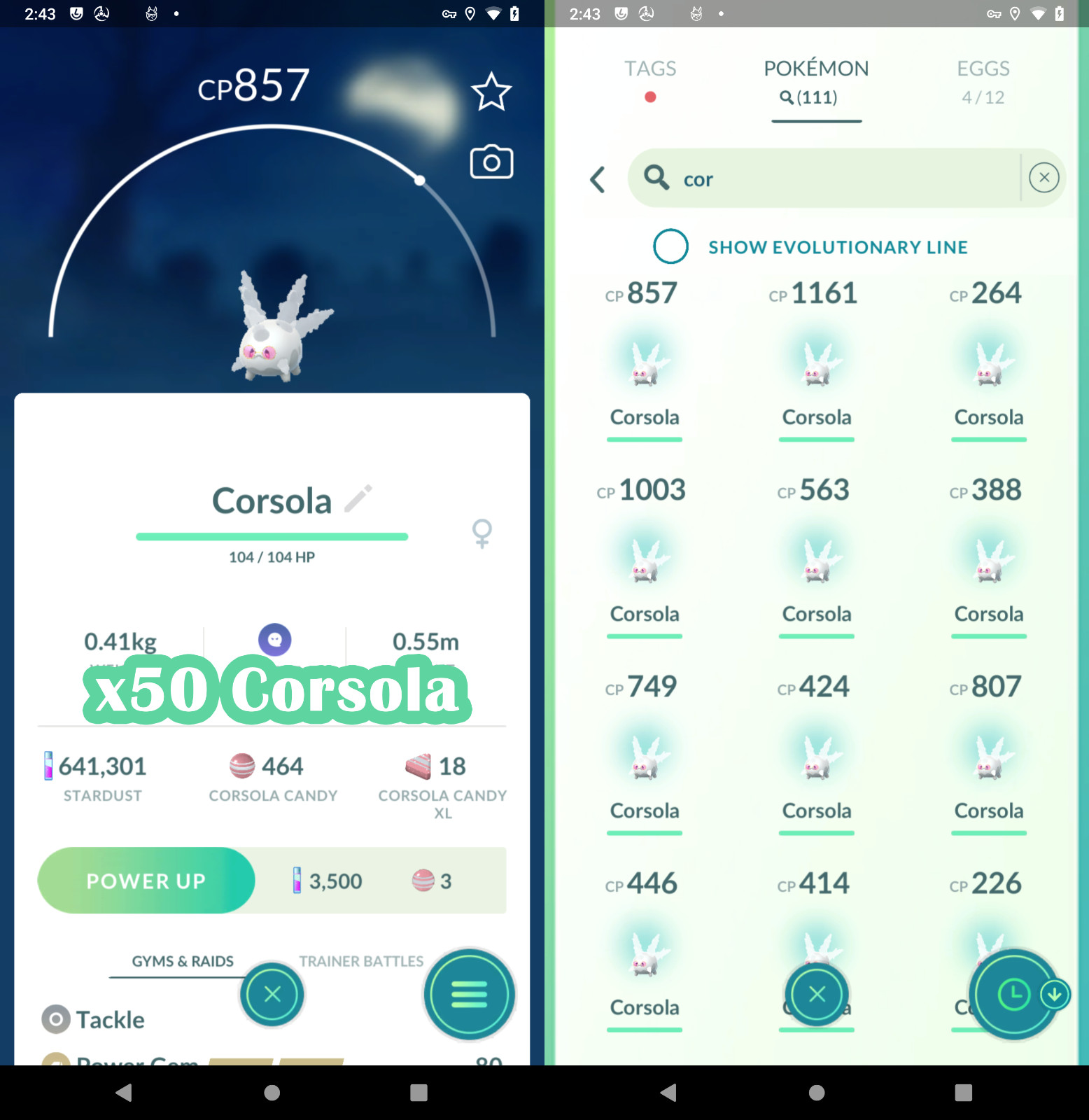 x50 Galarian Corsola wearing pink sunglasses (NON Shiny) | P—T—C