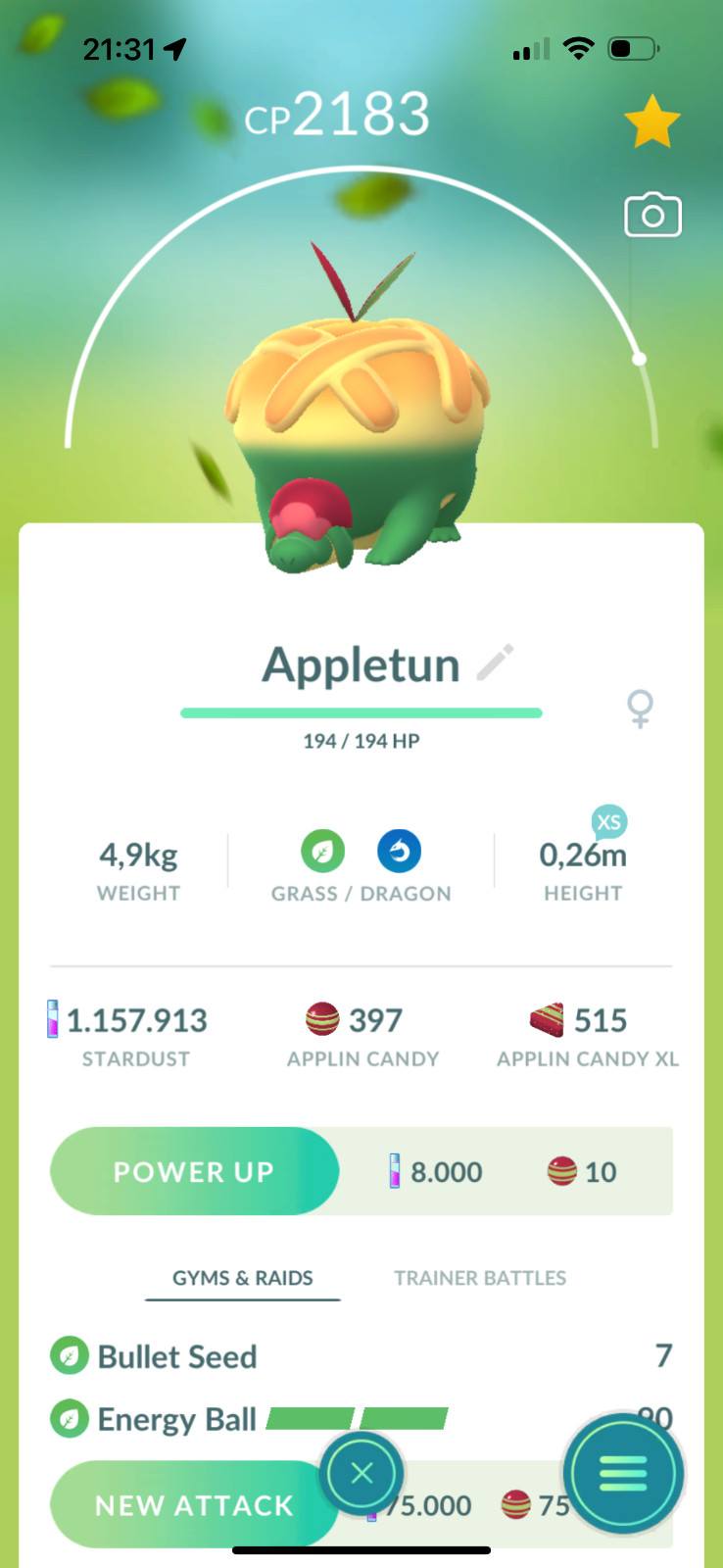 Hydrapple ,Appletun , Flapple, Dipplin, Applin x 50 | Mini P T C