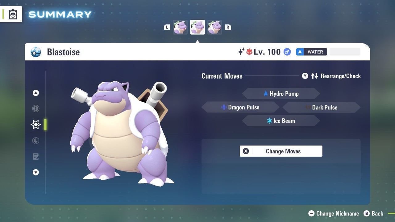 Shiny Alpha Blastoise – Pokémon Legends ZA (6IV, EV Trained, Battle-Ready)