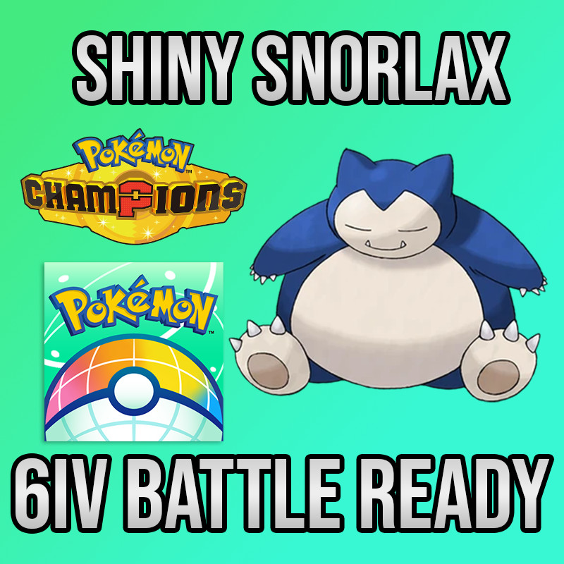 ✨6IV SHINY Snorlax Battle Ready🚀 POKEMON HOME✨ Pokemon Champions✨