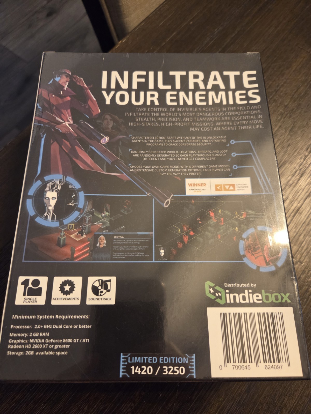 NEW Invisible Inc Tactical Espionage Collector’s Edition 1021/3250 SEALED
